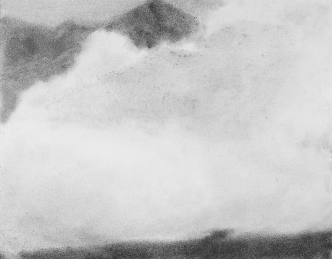 Nuage, lumière, pluiegouache sur papier89 x 113 cm, 2023