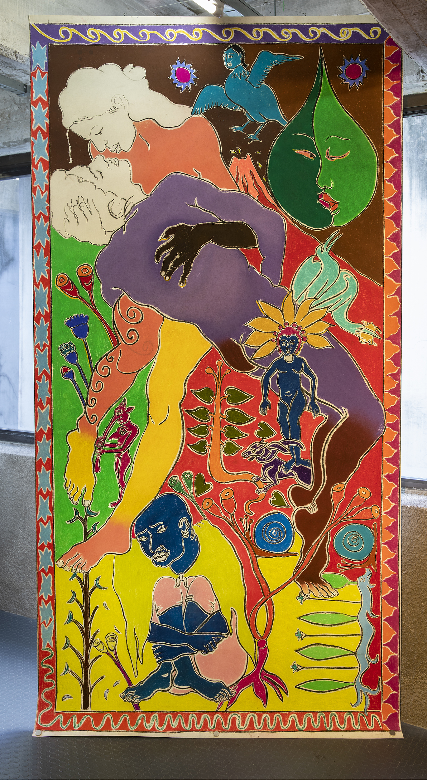 Sin títuloTiza pastel sobre papel246 x 126 cm2025(No disponible)