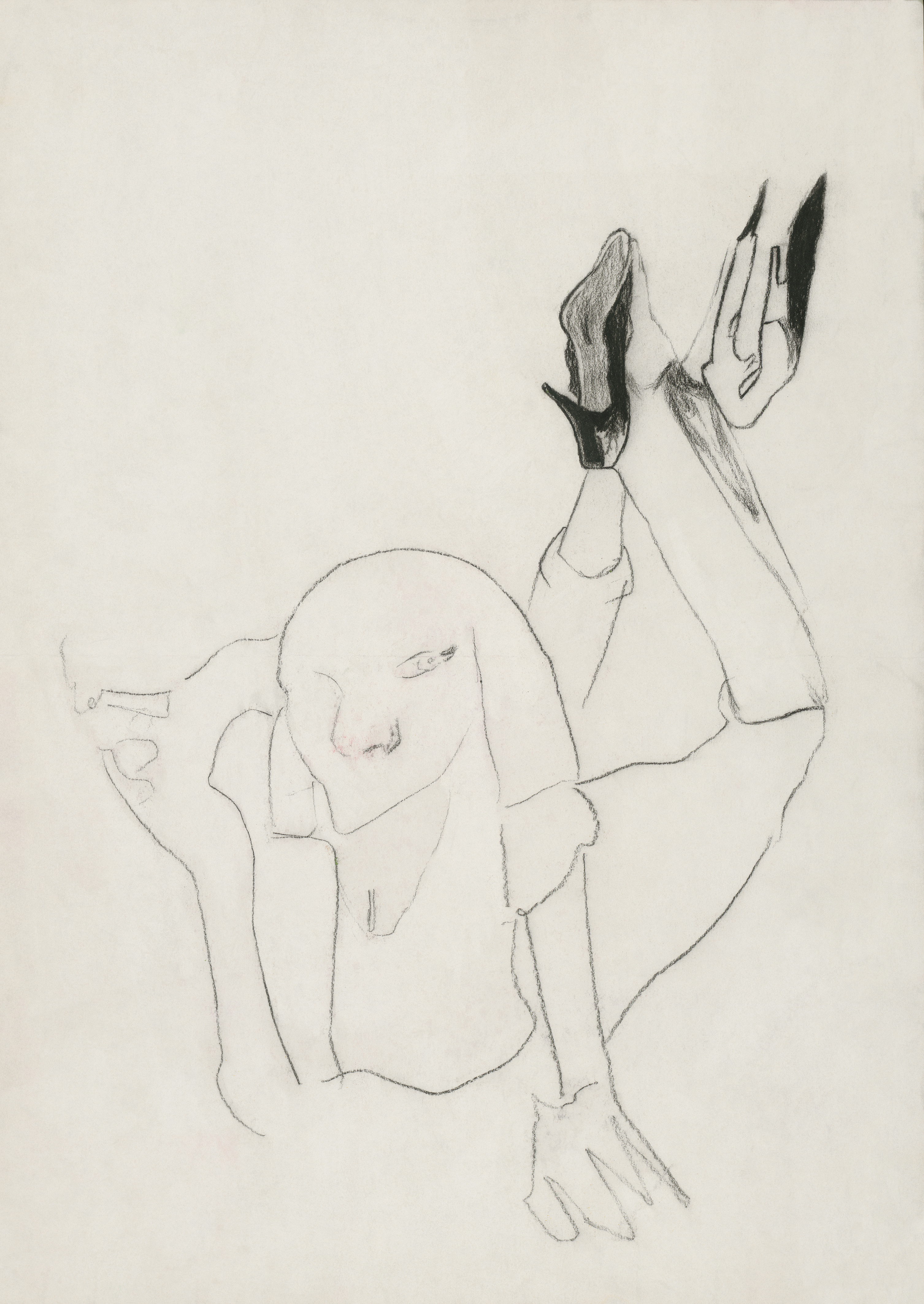 Uma, 1995, Charcoal on paper, 45x32 cm