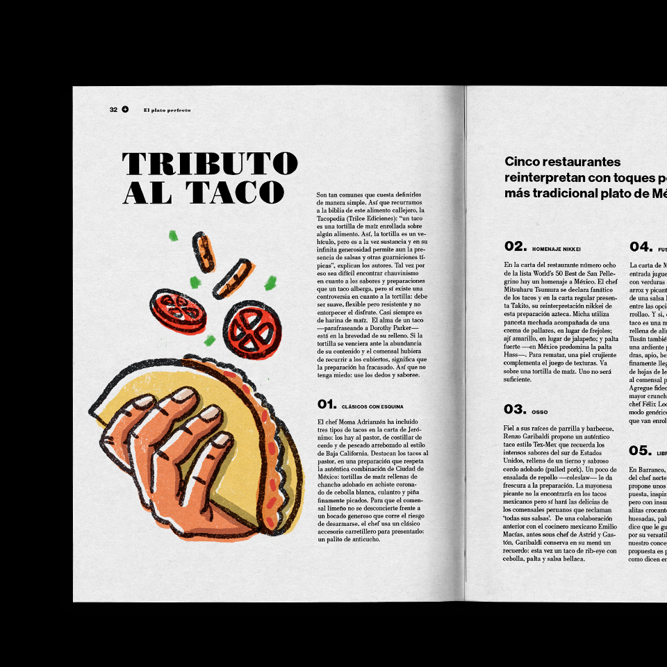 Tributo al Taco — Ilustración para la revista SE+ — 2018