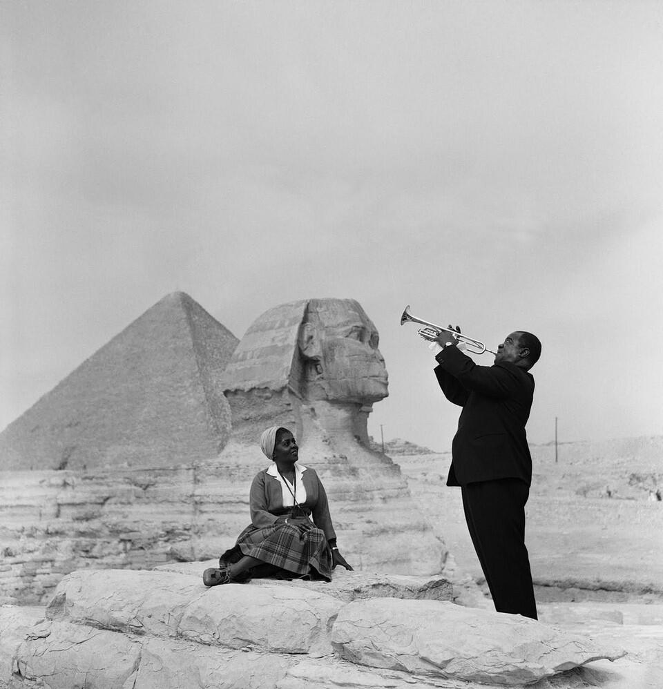Louis Armstrong at the Pyramids