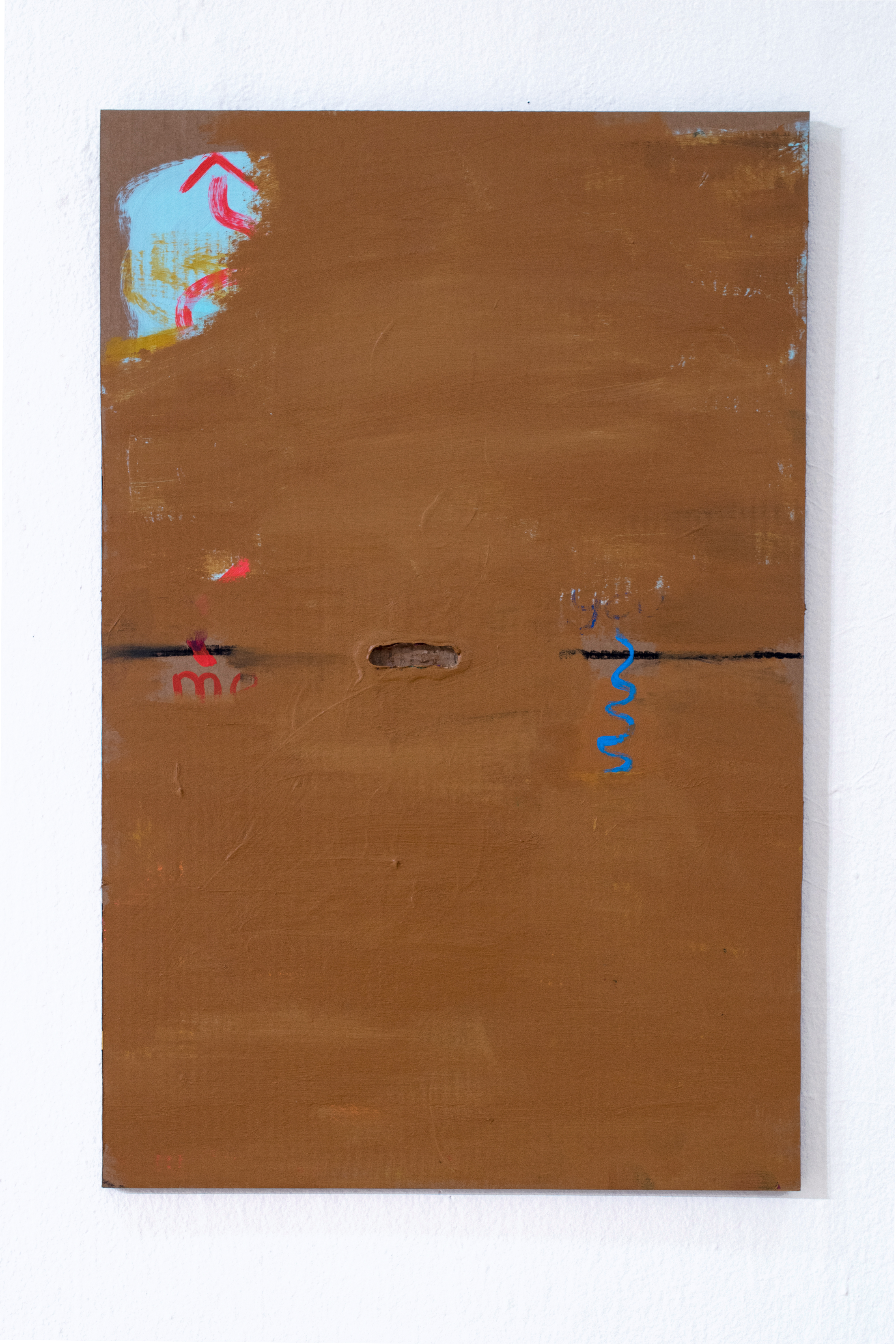 dig in (we), 2018 acrylic paint, charcoal, cardboard