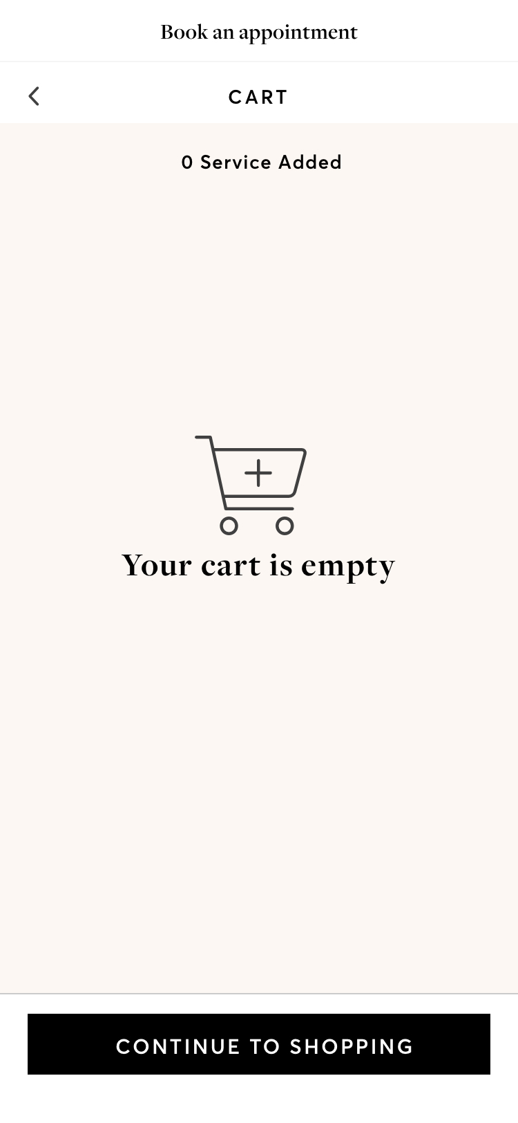 Cart—empty