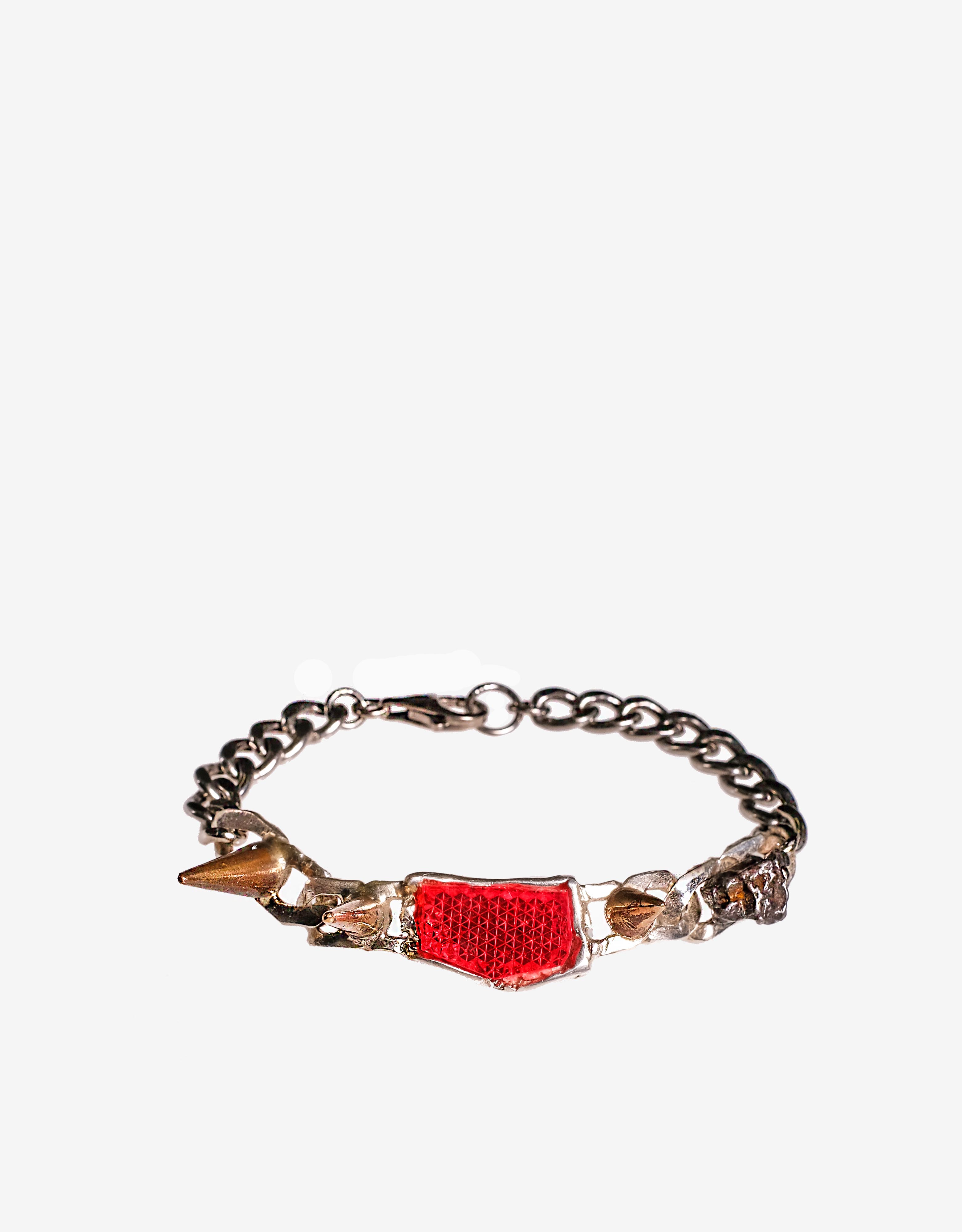 Meteorite Stone BlackSilver Bronze Silver