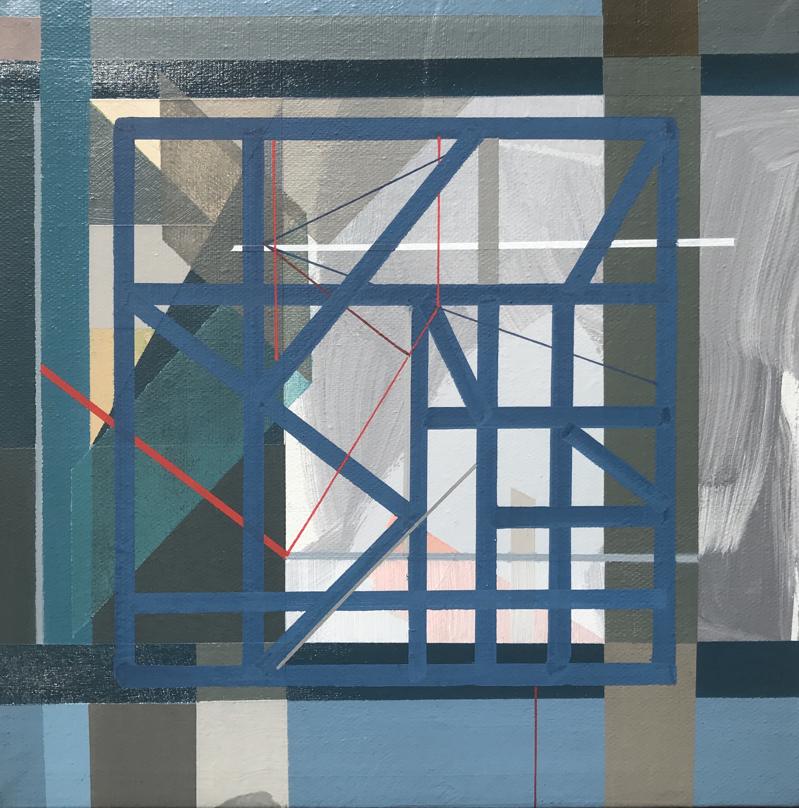 "Non-Structural IV" 2020 Mixed Media on Canvas 30x30 cm