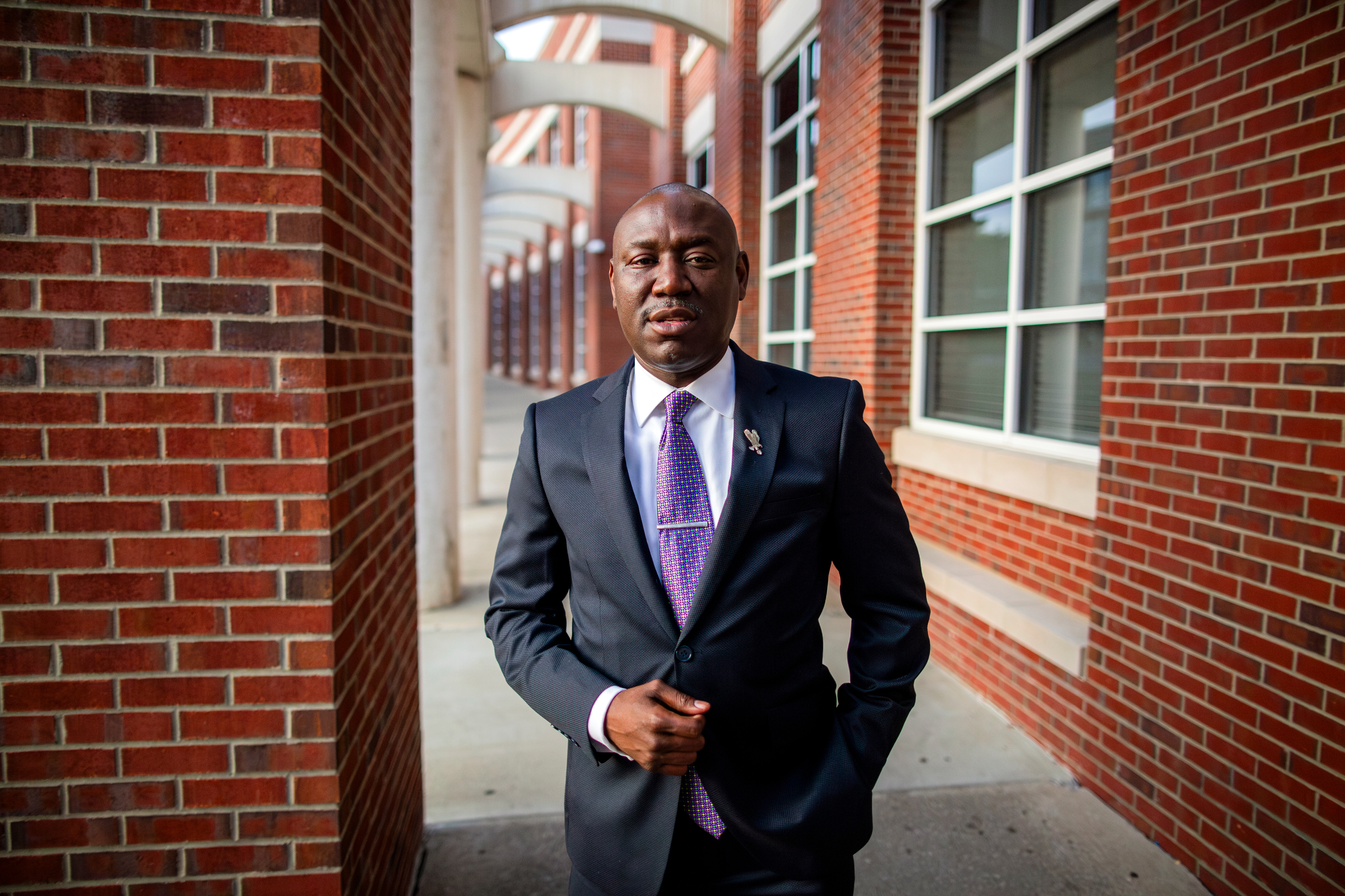 Benjamin Crump at Tennessee State University in Nashville. Mr. Crump has represented the families of Trayvon Martin, Michael Brown and Tamir Rice, among others. (The New York Times)