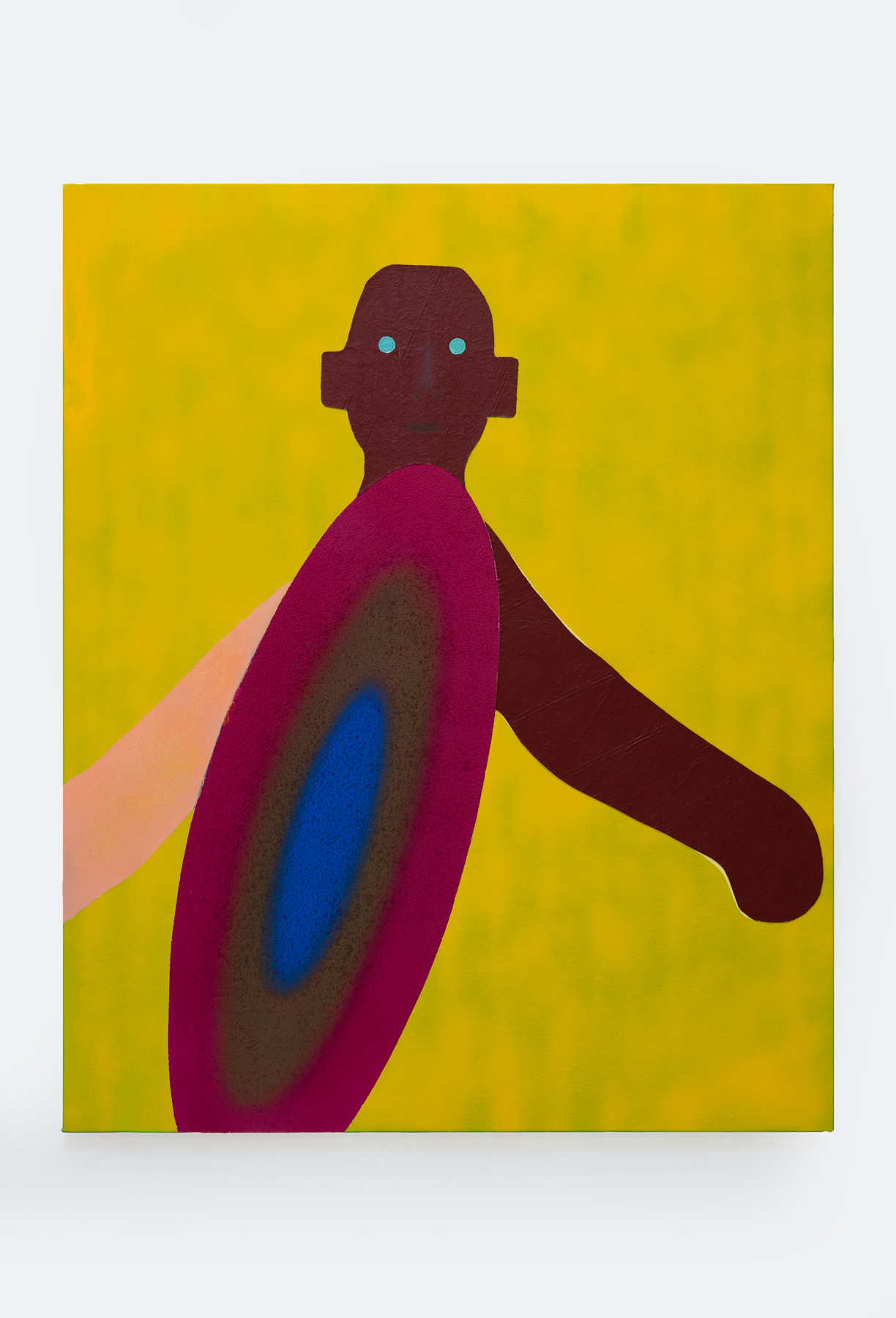 The Art of Walking, 2023 Acrylic, sawdust and fabric on canvas110 x 90 cm