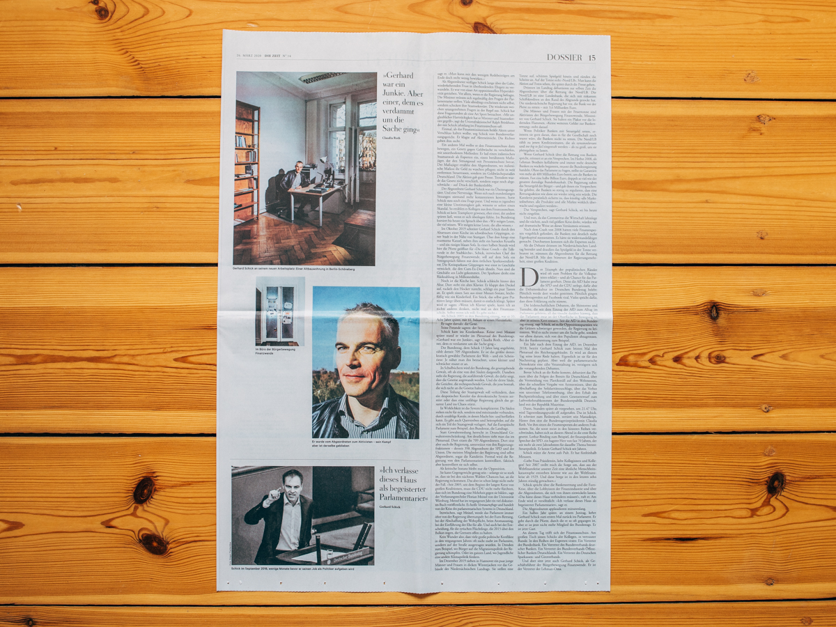 DIE ZEIT / Gerhard Schick Dossier / April 2020