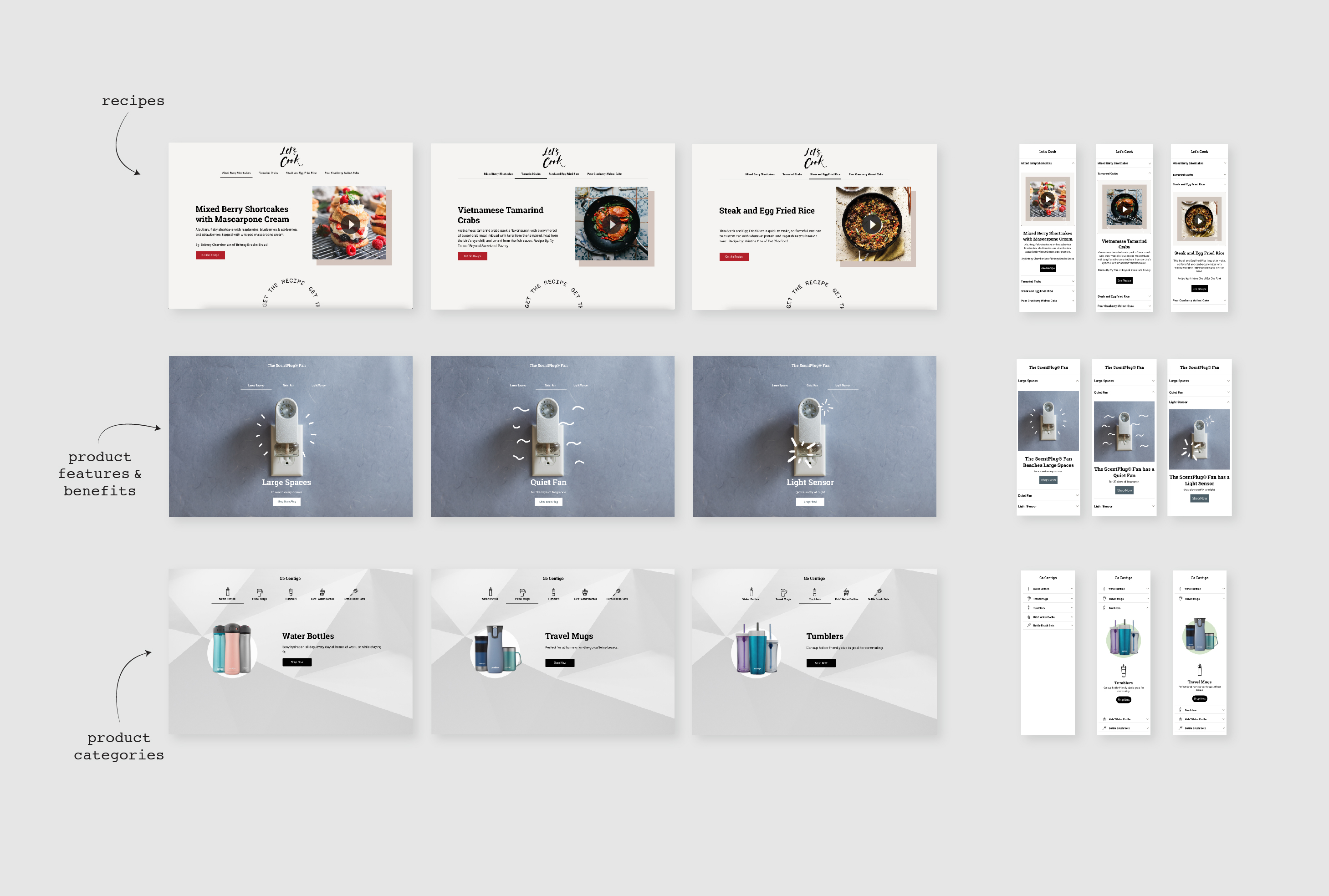 From recipes to highlighting product features, this component has the flexibility designers need