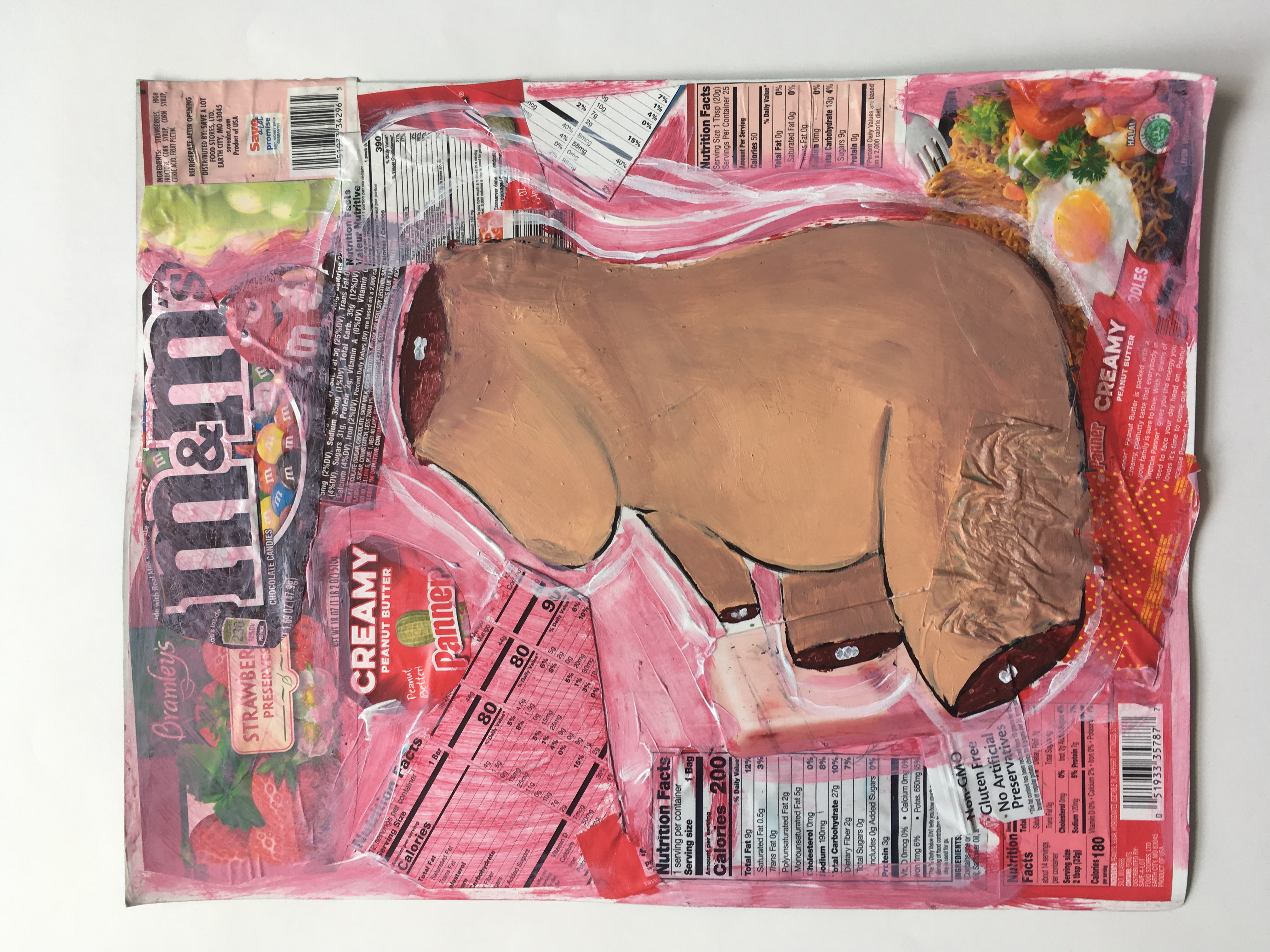 9" x 12" - collage and acrylic paint on paper (2018)