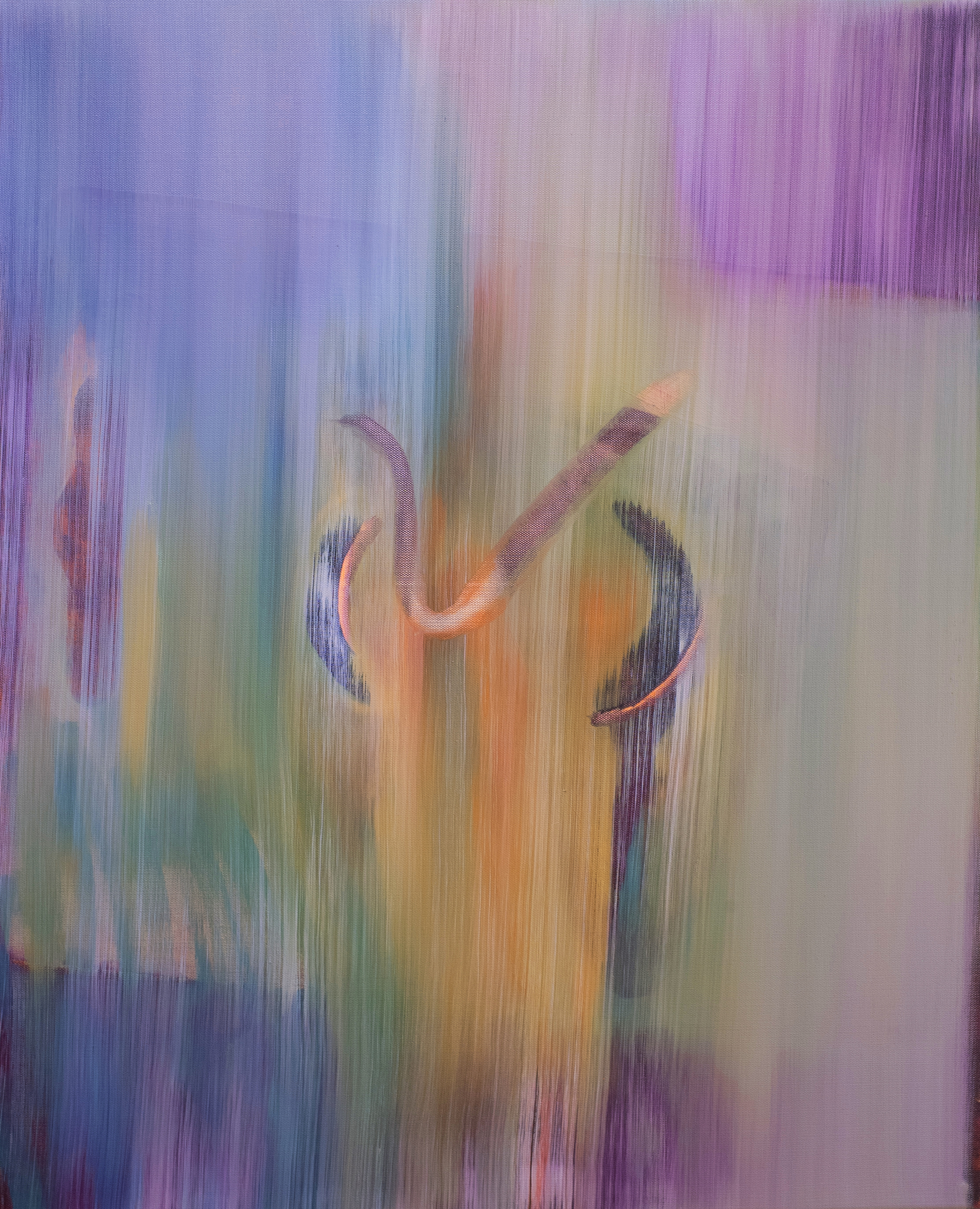 "Study for marks (checked)", 65x53cm, oil on canvas, 2021
