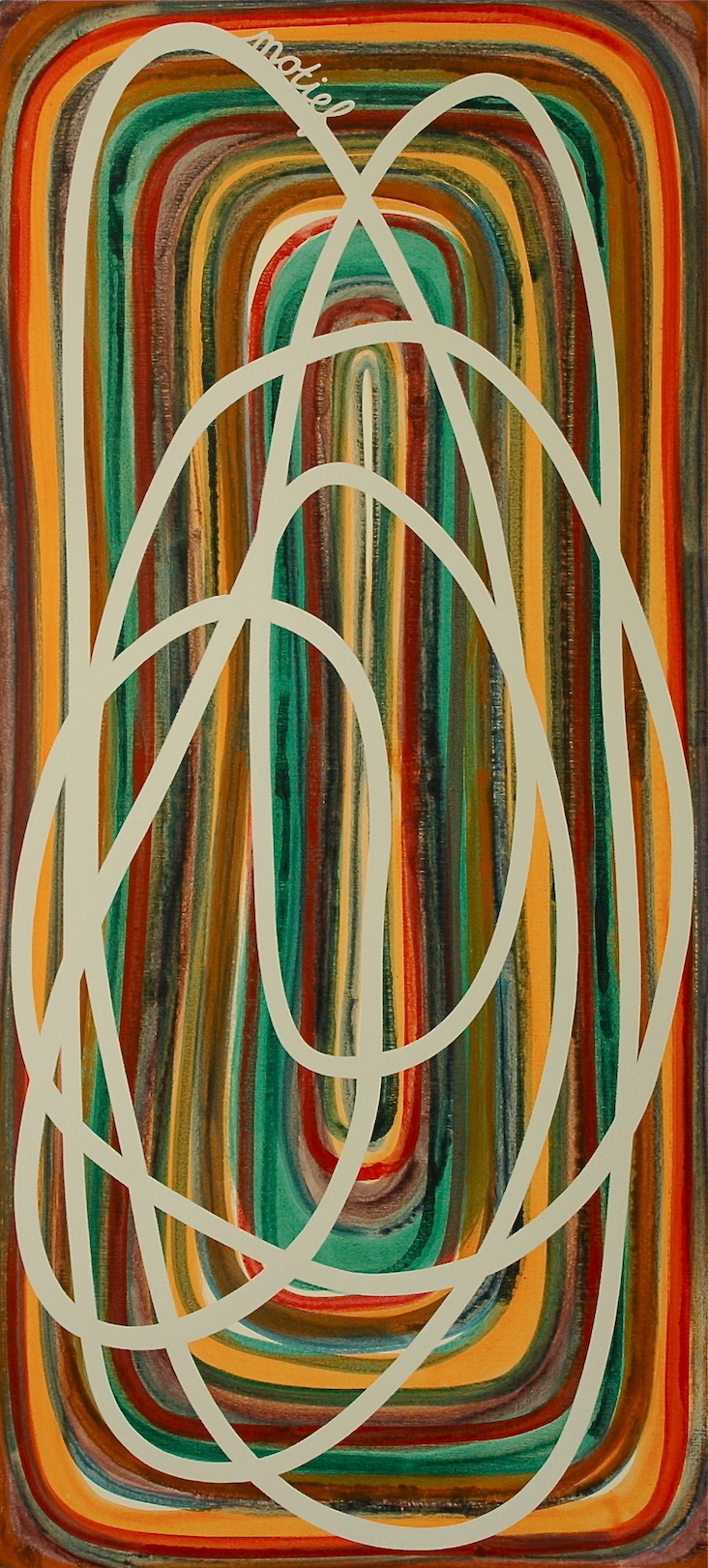 Untitled 2010, acrylic and alkyd on canvas, 220 x 100 cm