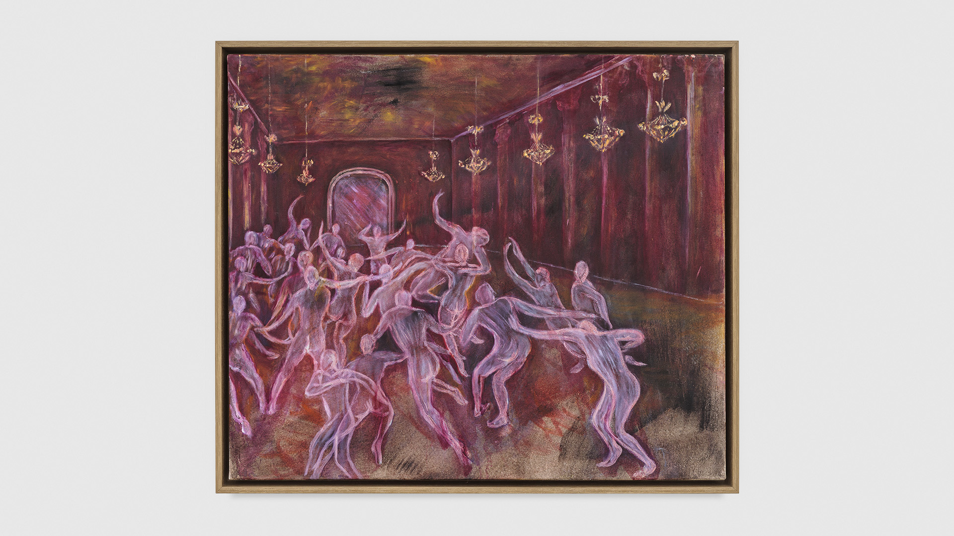 Jostle, But Festive, 2025, oil and pigment on canvas, 60 × 70 cm