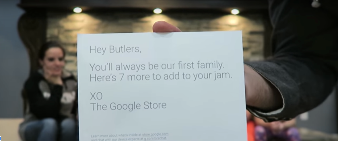Shay Butler and family unboxing