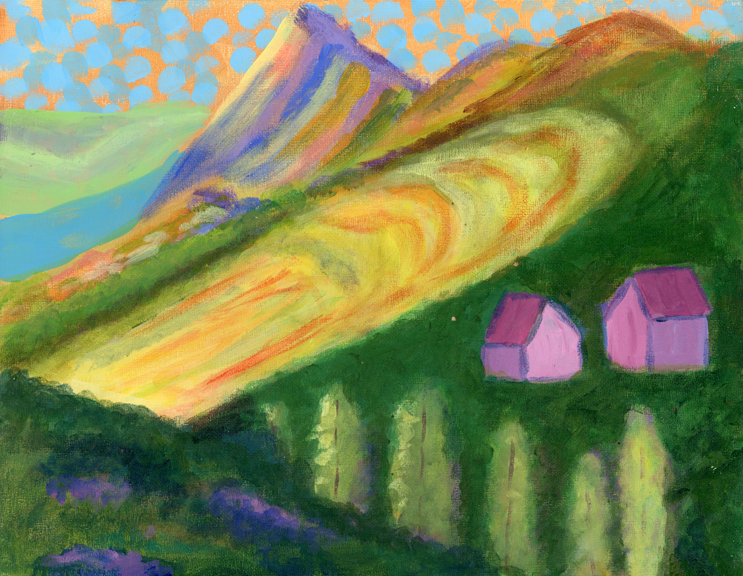 Master Study No. 07. 2020. Acrylic. Canvas on Panel. 11x14” (Emily Carr. Autumn in France. 1911.)