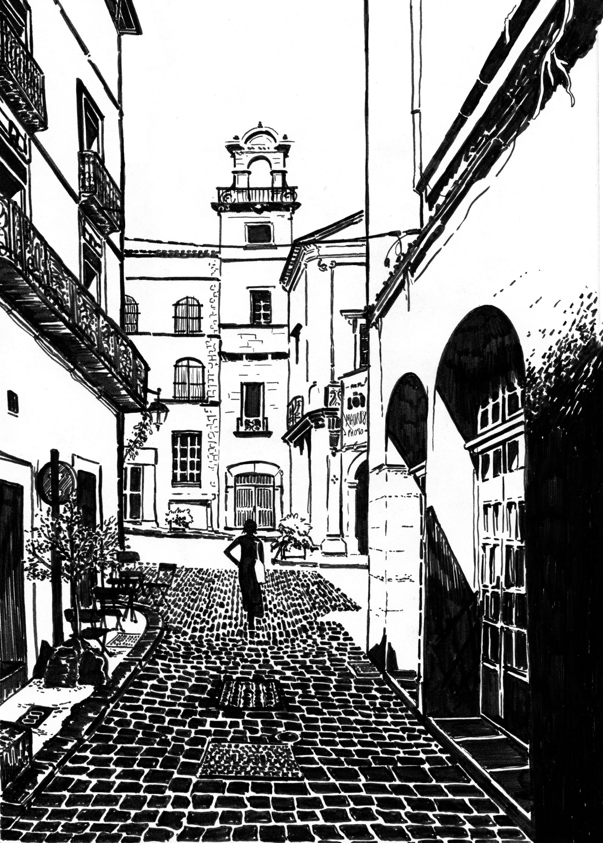 Shade of Provence  - Ink on paper 21x30 cm