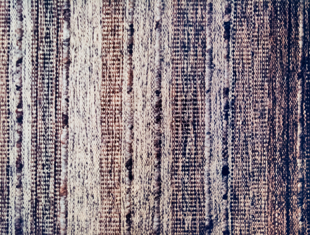 Handwoven wool rug. Serial production. 1980's