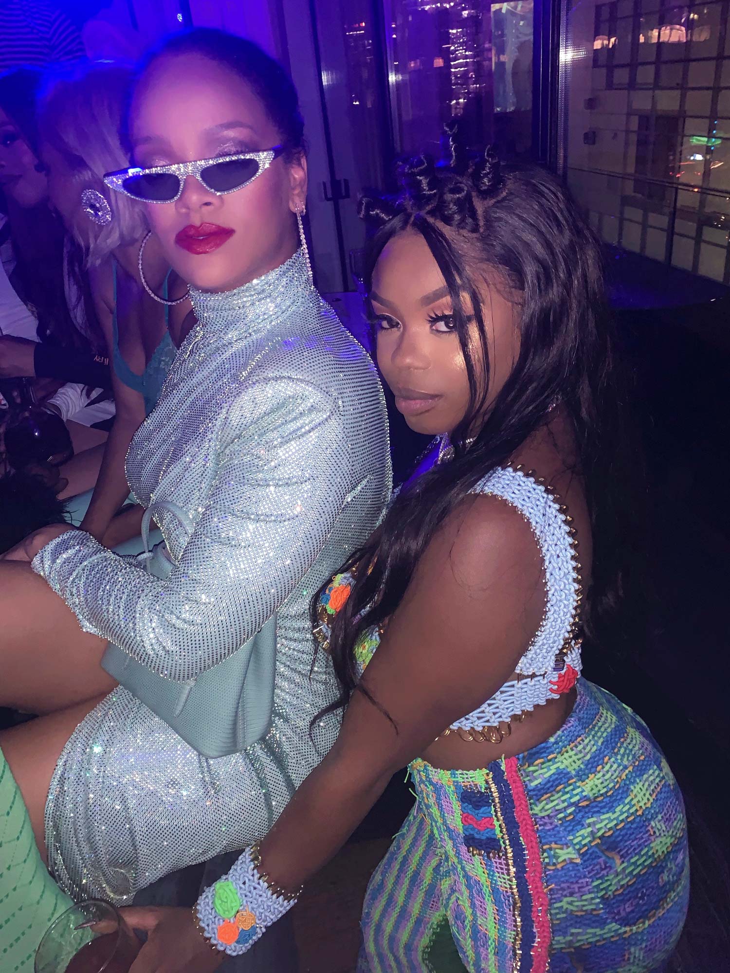 Dreezy wears Tara Babylon at Fenty Party