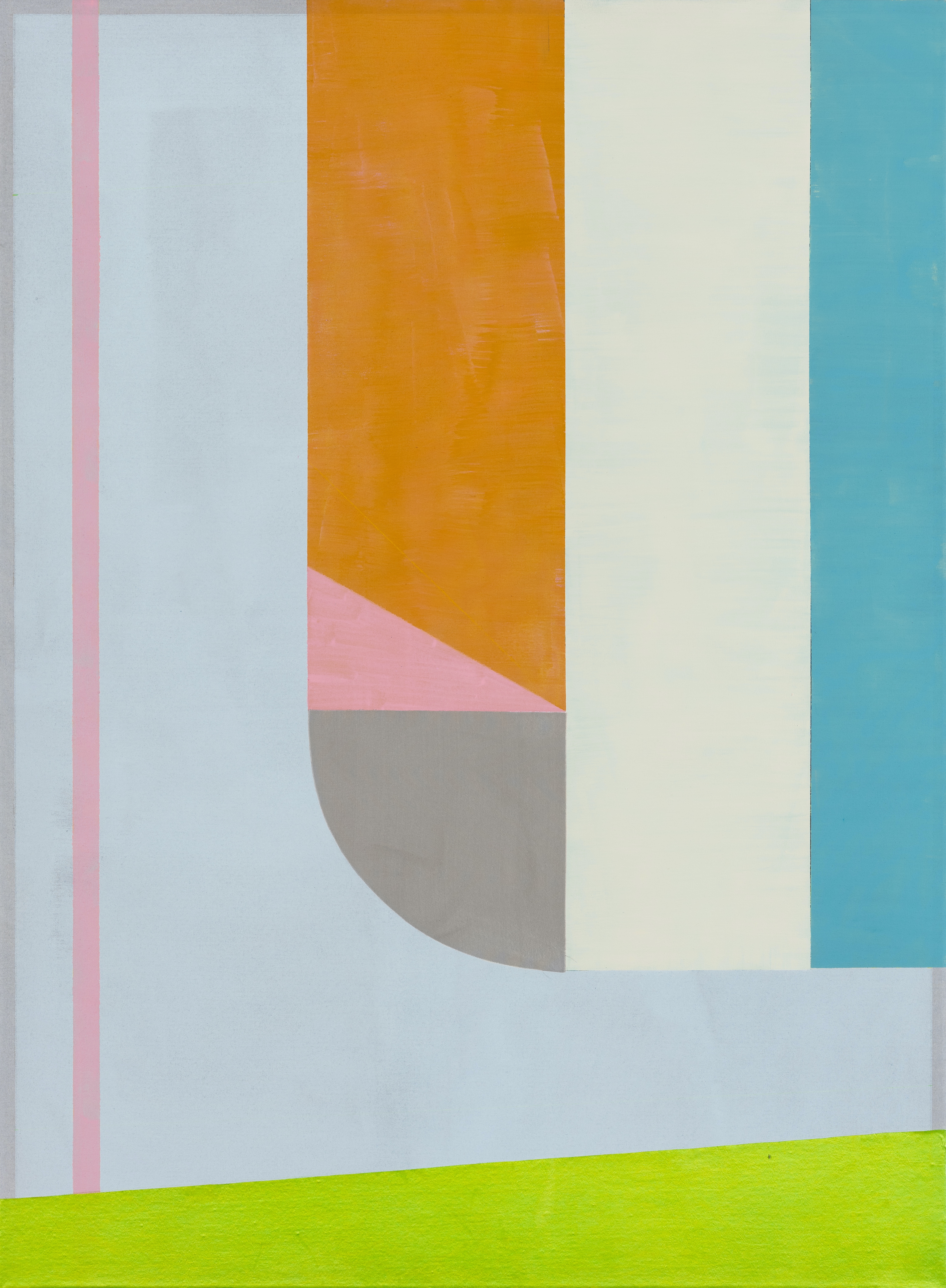 SiR#11, 2023, colored silk, acrylic on canvas, 150 x 110 cm