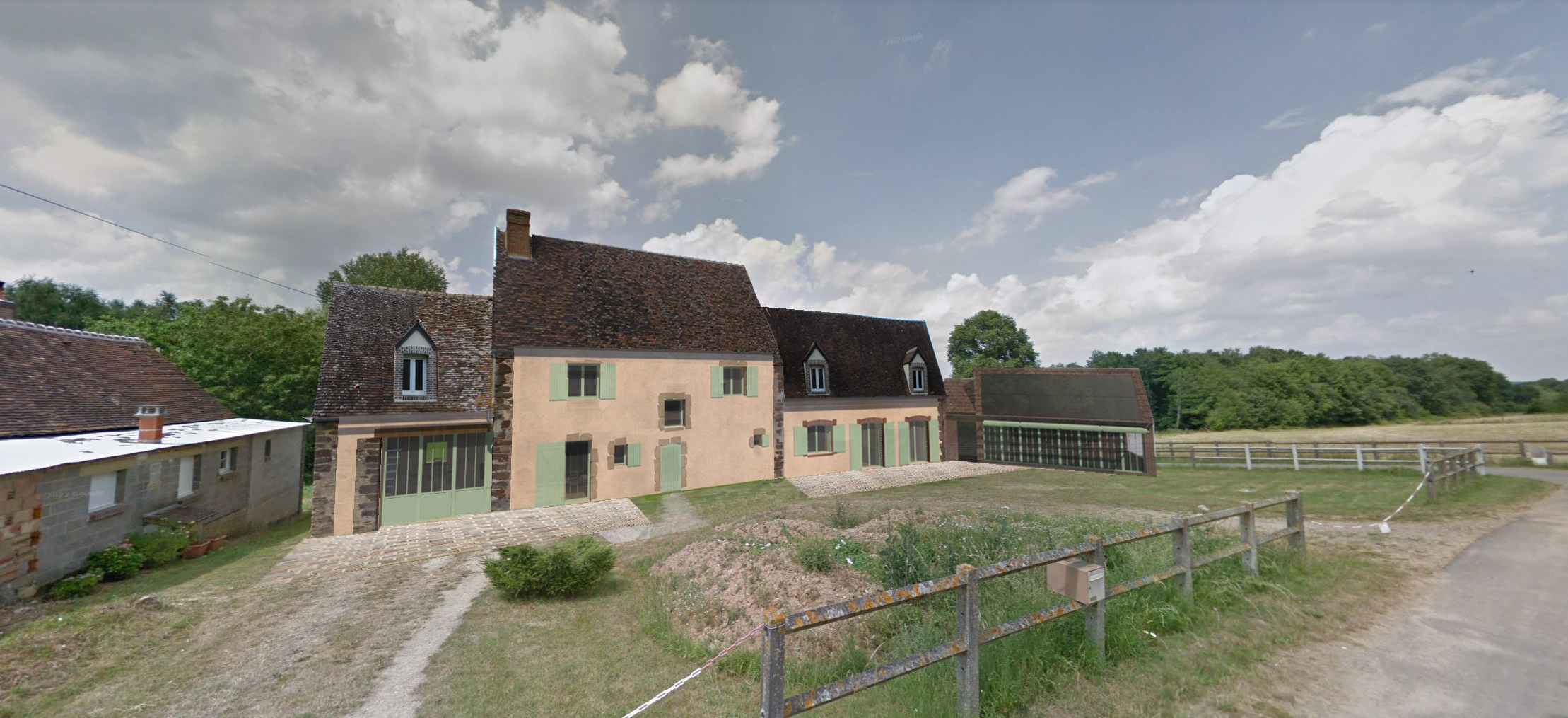 Extension-Serre et rénovation façade Saintigny (28) PC 2022 obtenu