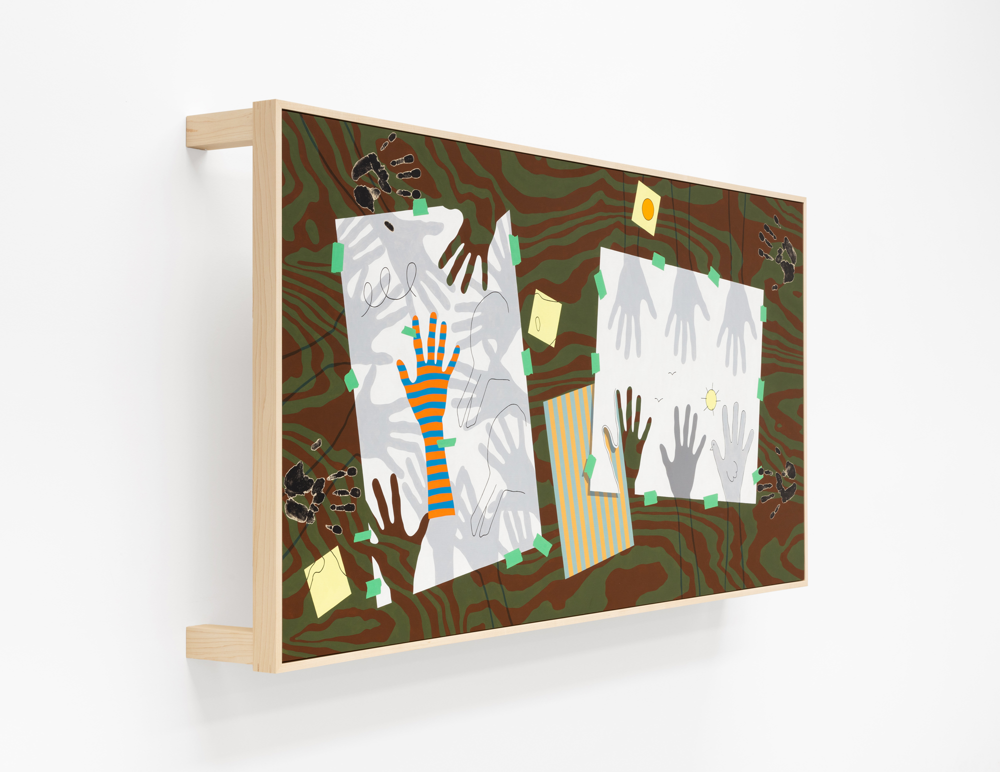 Desk no. 5, 2021, oil on panel, wood frame