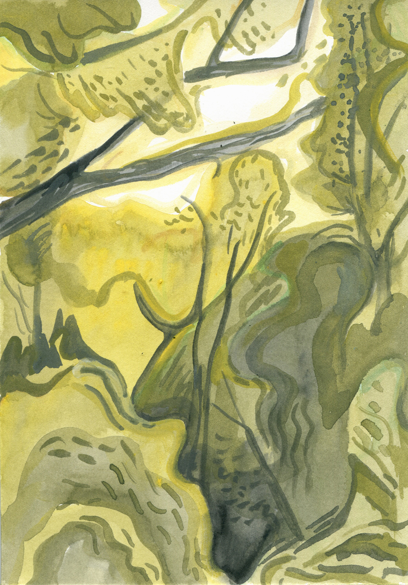 Pontiac Spur Trail #3May 2021 7 x 10" gouache, pencil