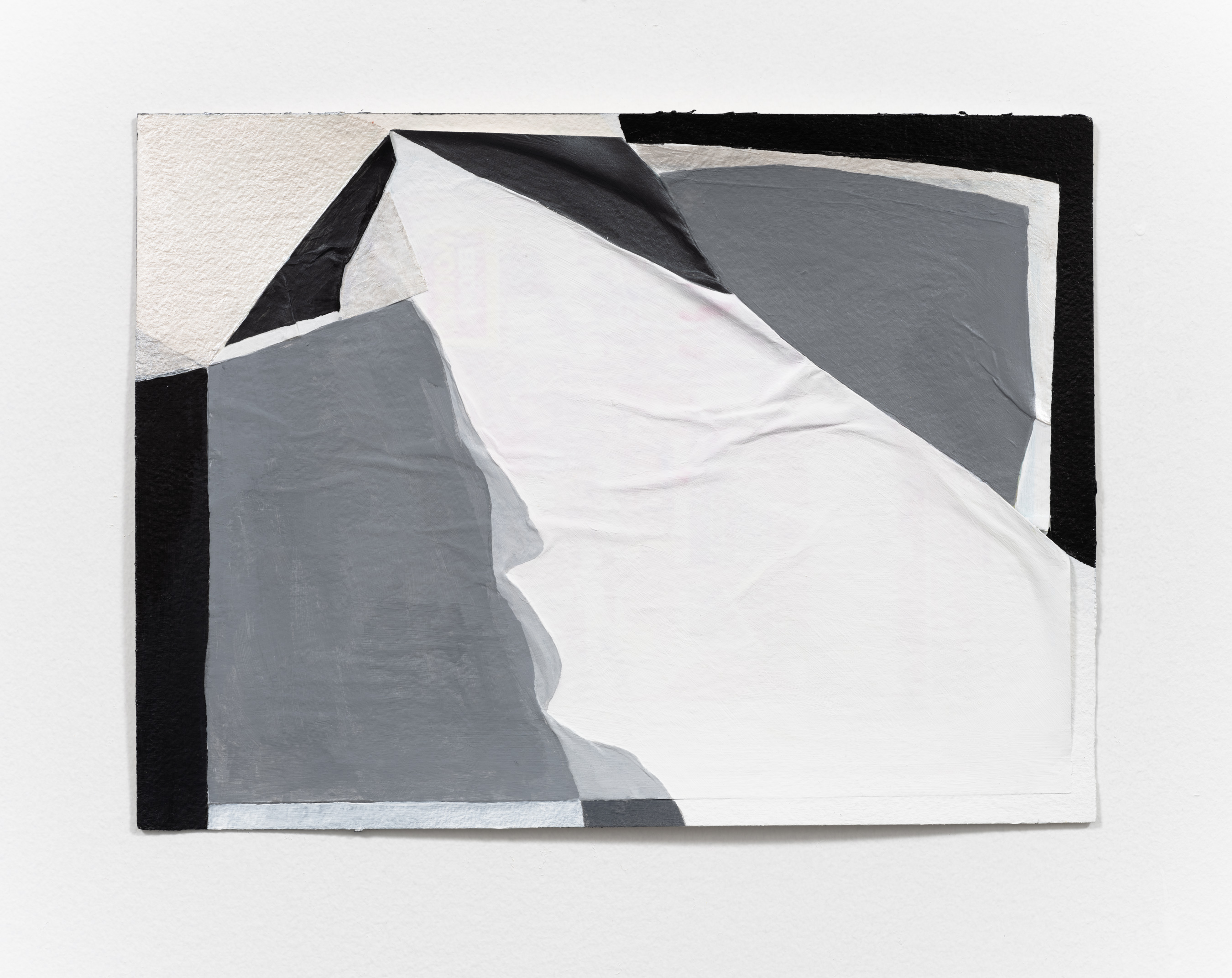 Page 1, 2022, 9 x 12 in, Acrylic and printed photograph on Arches paper