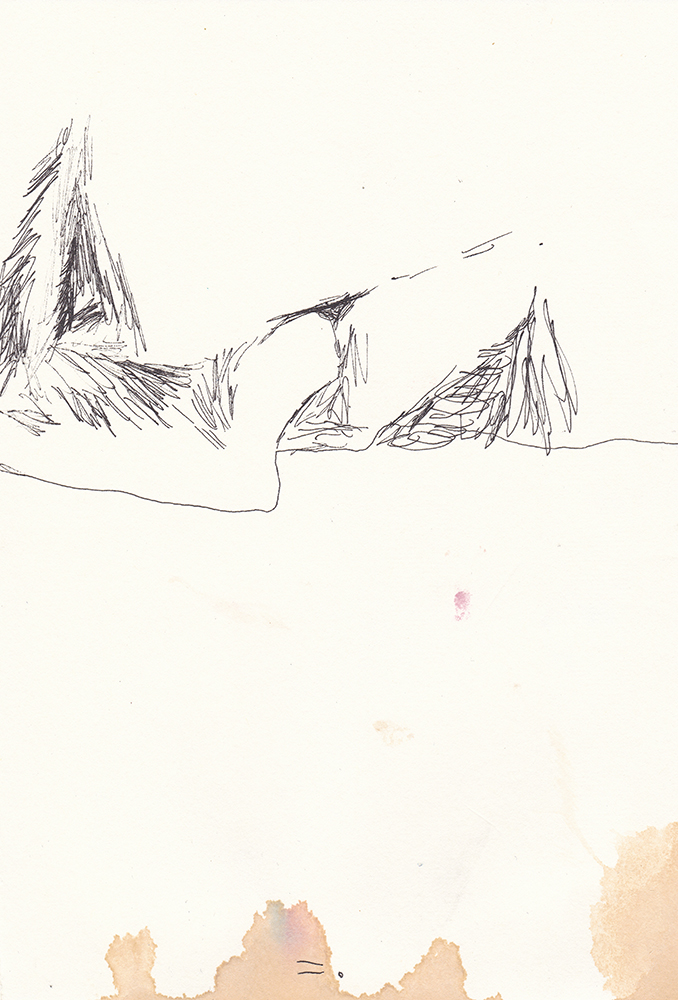 Glare, 2017, pen on paper, 21*14.8(cm)