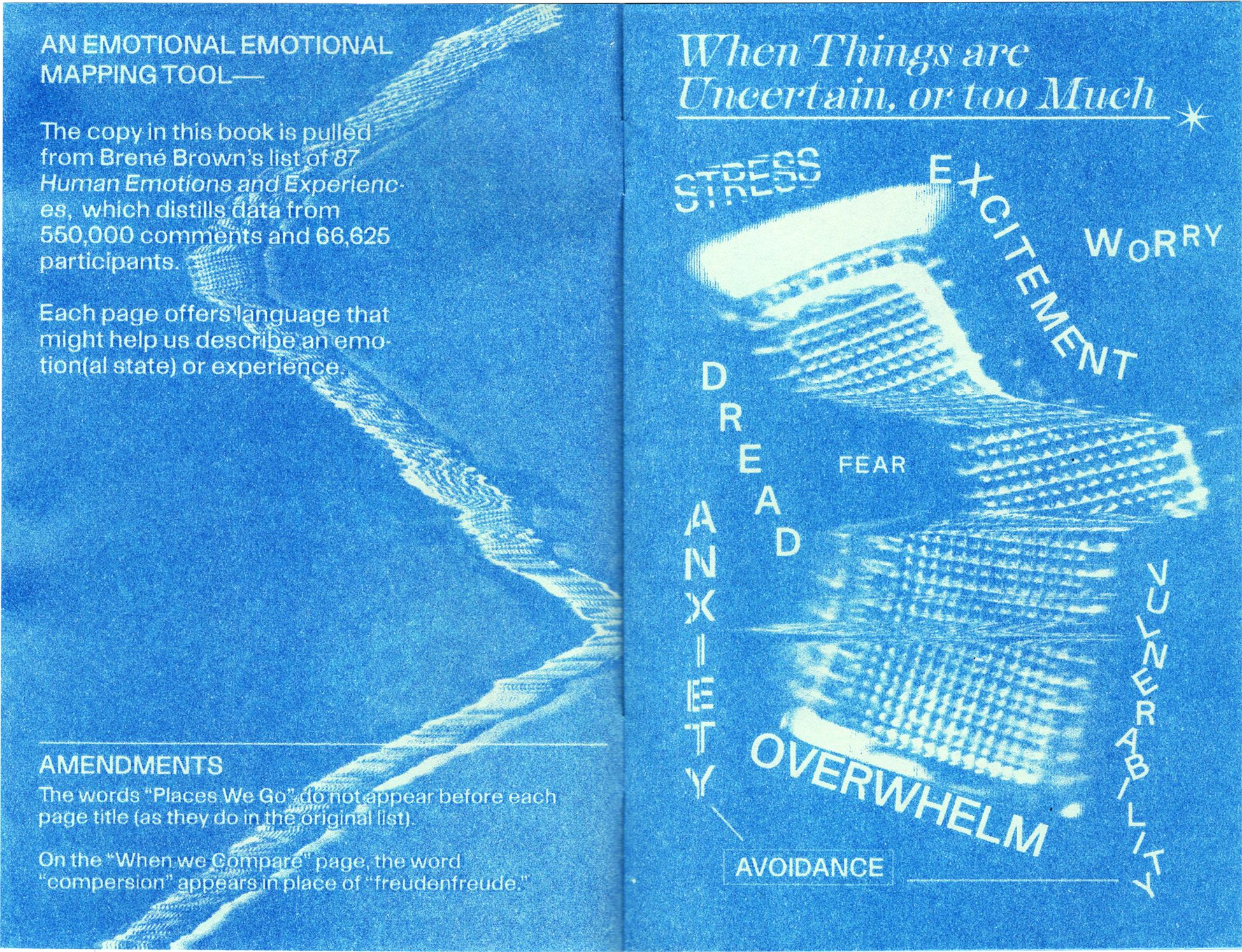 A reimagination of Brené Brown's 87 Human Emotions and Experiences.