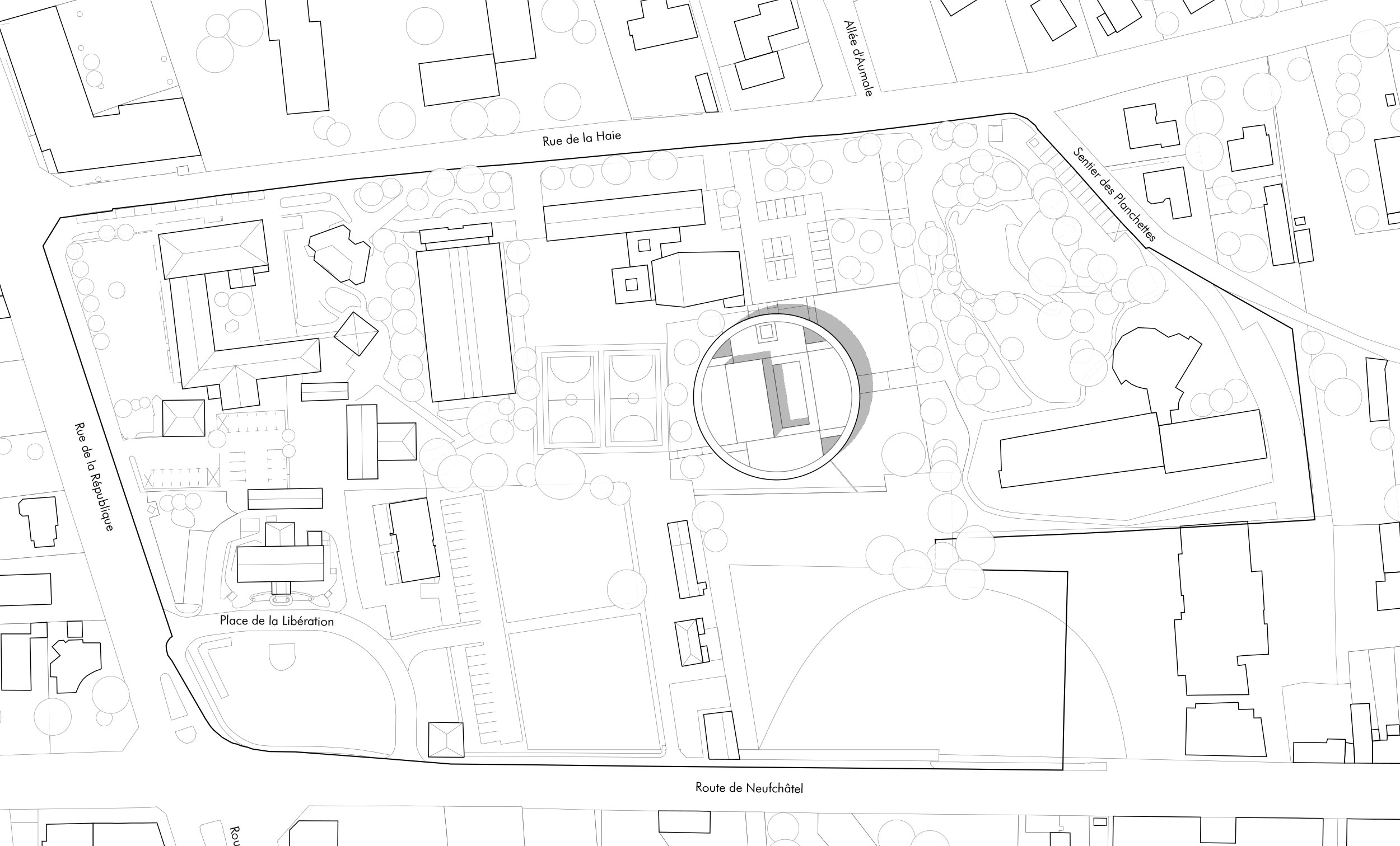 Maison de l’enfance, Bois Guillaume | Plan masse