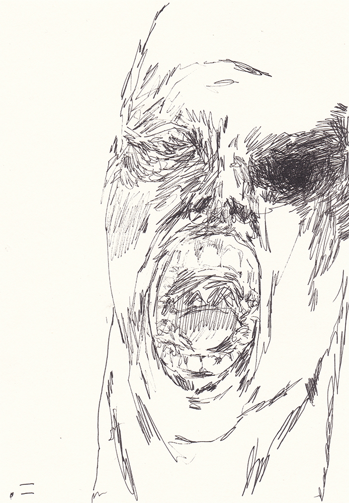 슈크림, 2017, pen on paper, 21*14.8(cm)