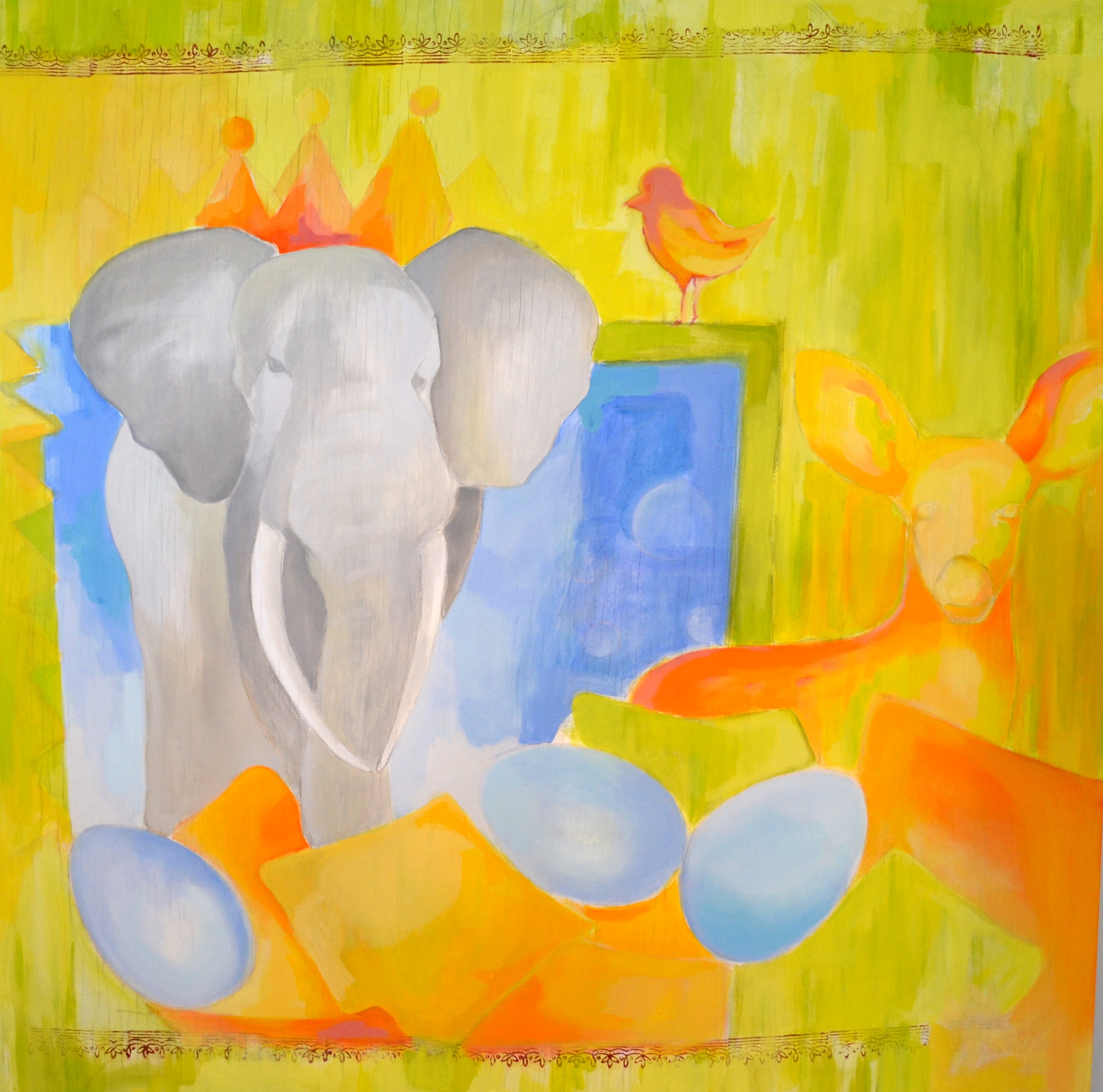 Untitled → oil and acrylic paint, graphite, on canvas