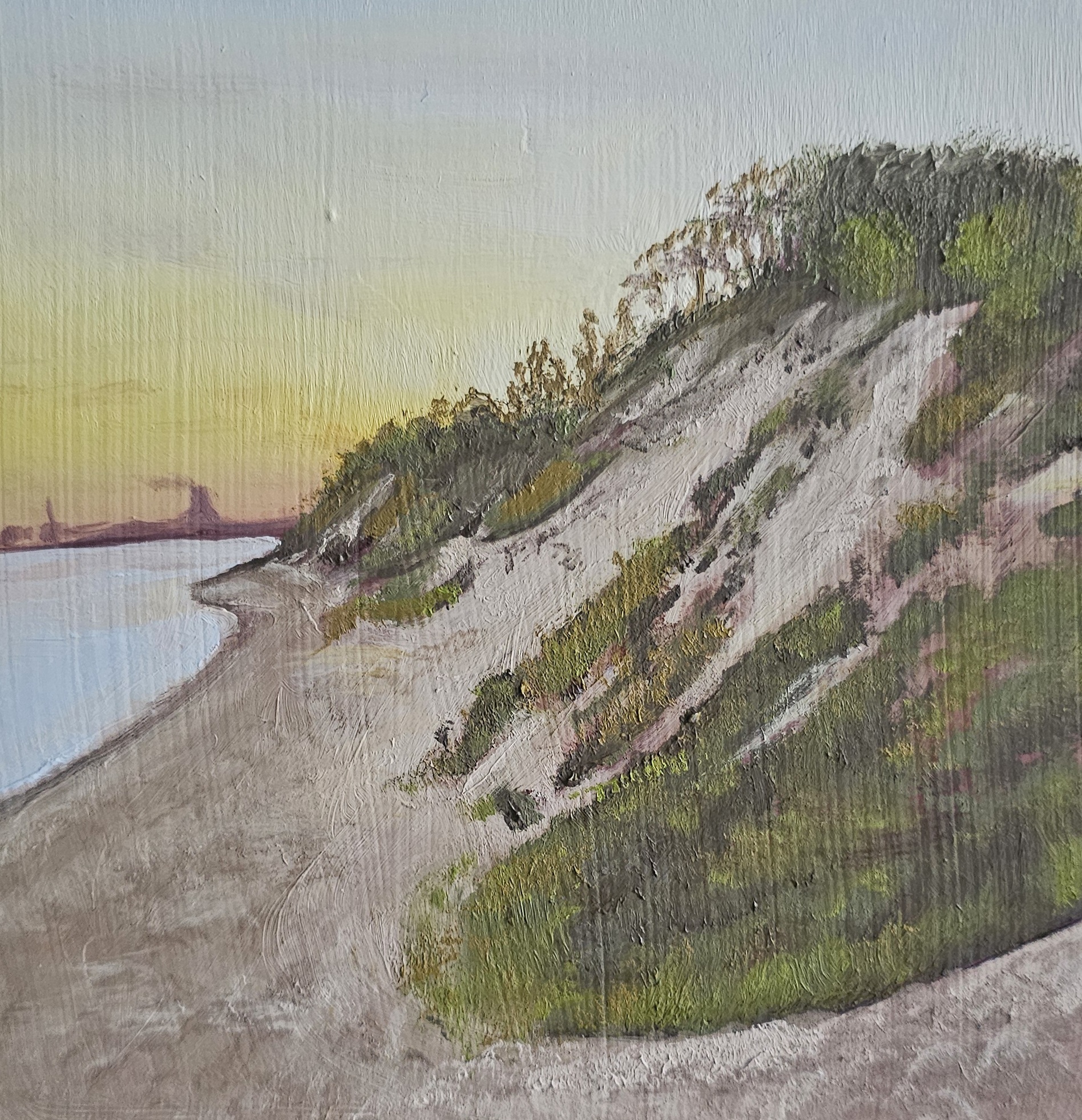 Morning Dune - oil on copper plate