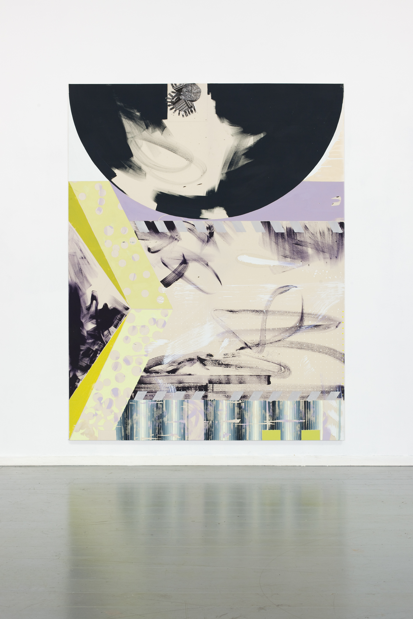 &bdquo;MW / AH // : C / 3&ldquo; 2014. Oil and paper on canvas, 250 x 200 cm