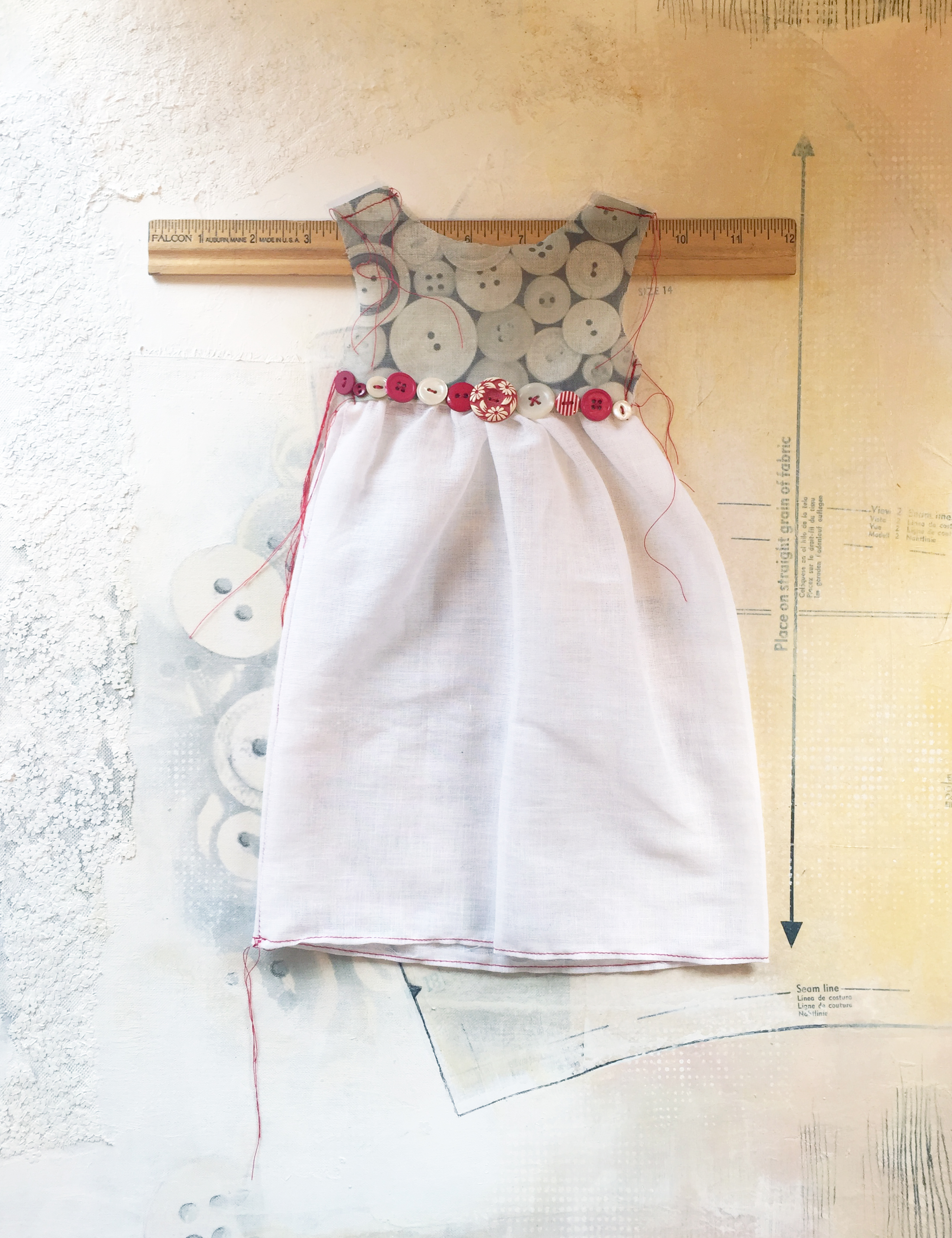 Measuring Up 2018  Mixed media on board 18" x 24"