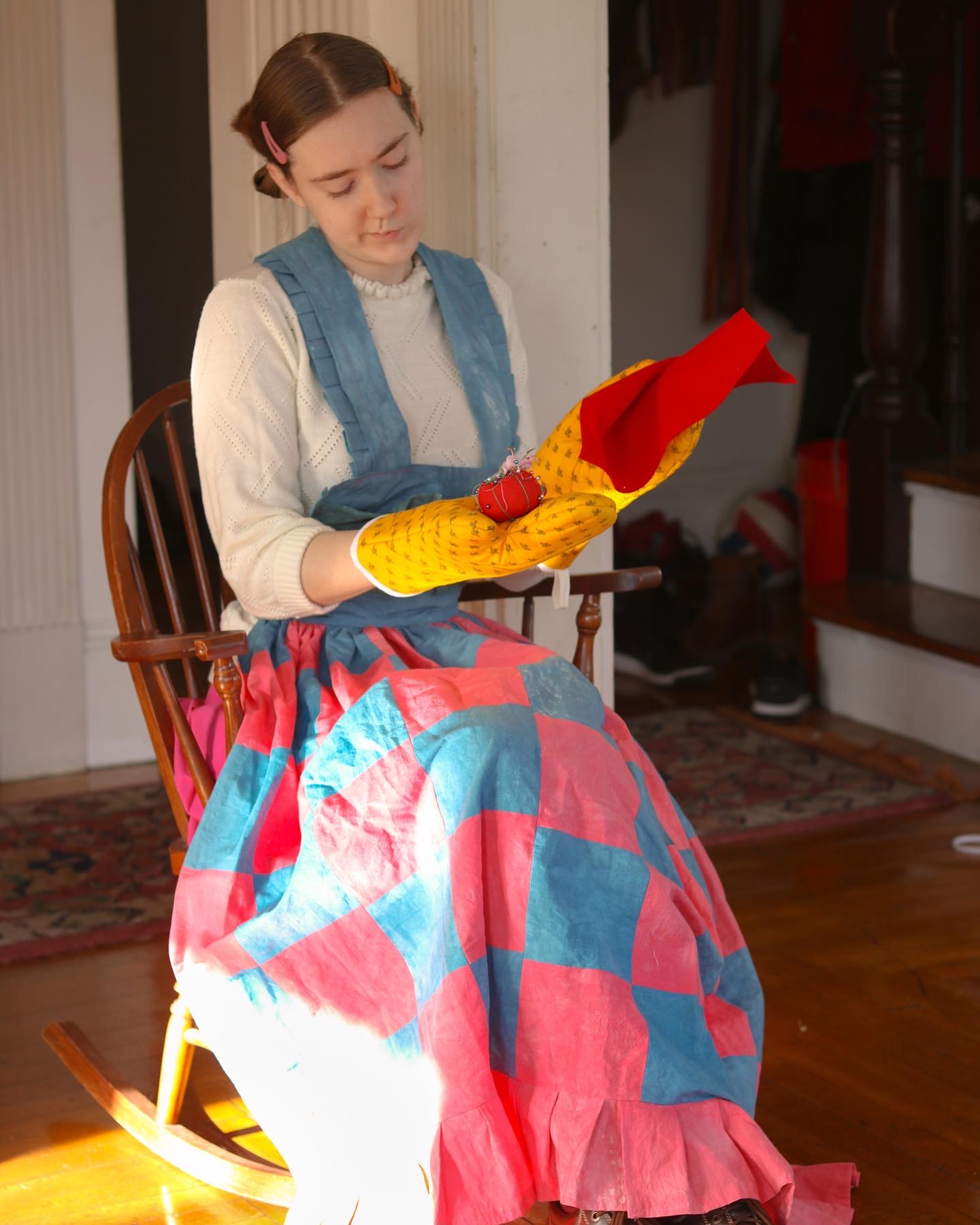 Untitled Domestic Garment Collection, dyed muslin, found fabrics, 2021