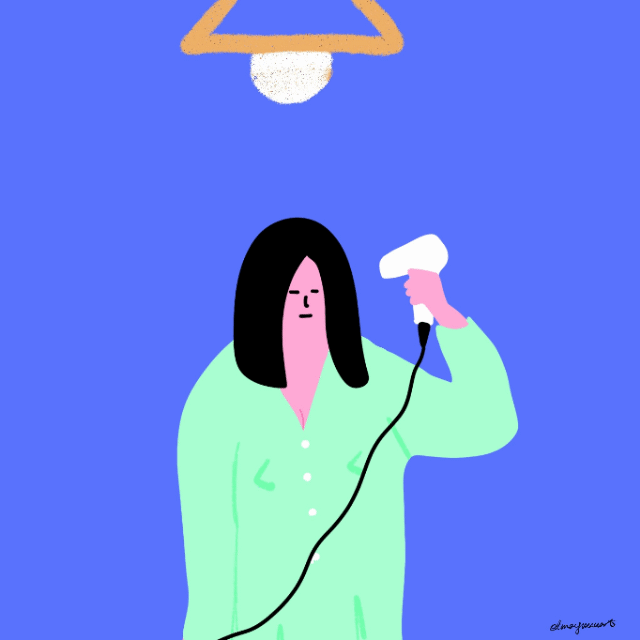 My diary-28 Mar. 2023-Hate to dry my hair!