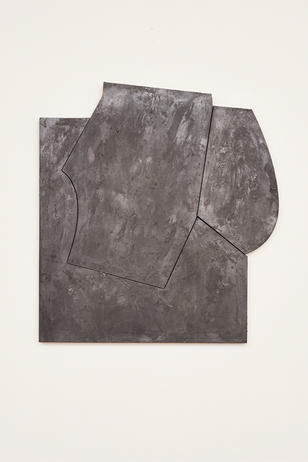 MOLTON RIVER EELAcrylic paint, Plastisol ink, Oil paint, Tar & lead99 x 107cm2018