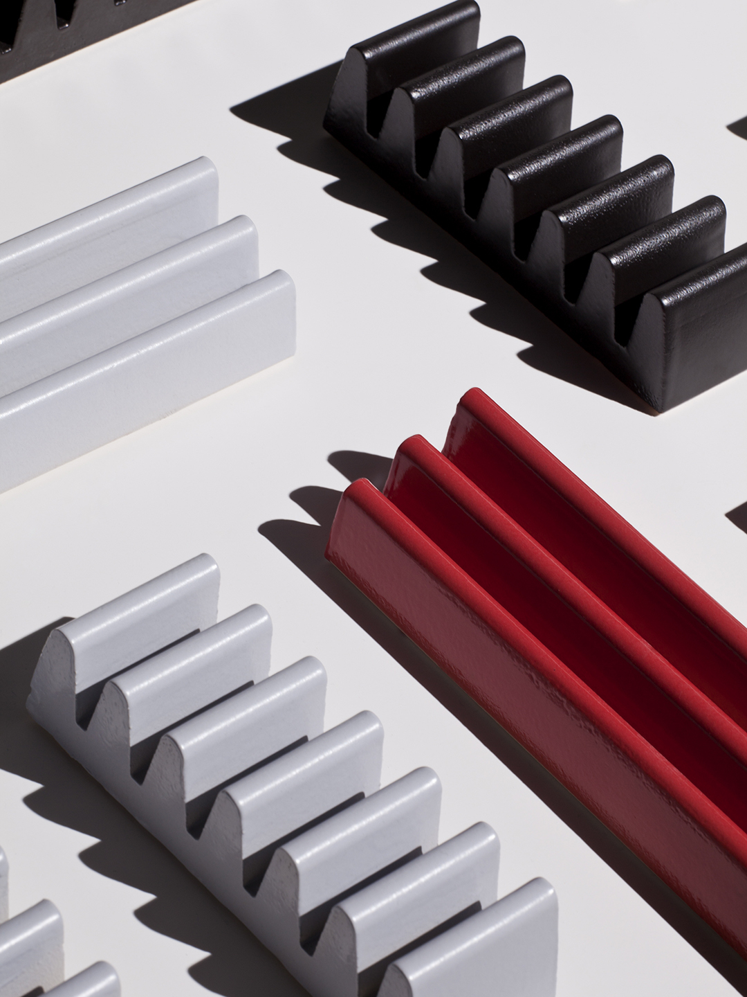 Brick BlocksSet of glazed extruded stoneware profiles for holding and organising the stuff of daily life.