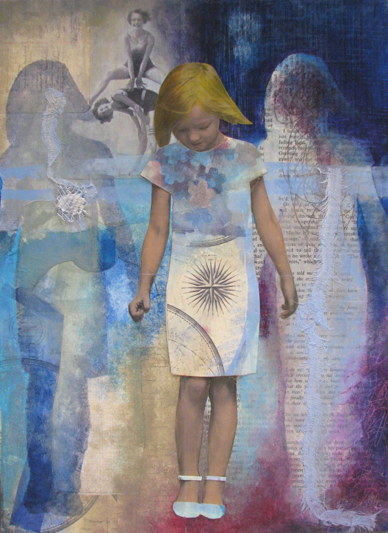 Leap Frogging 2013  Mixed media on board 18" x 24"