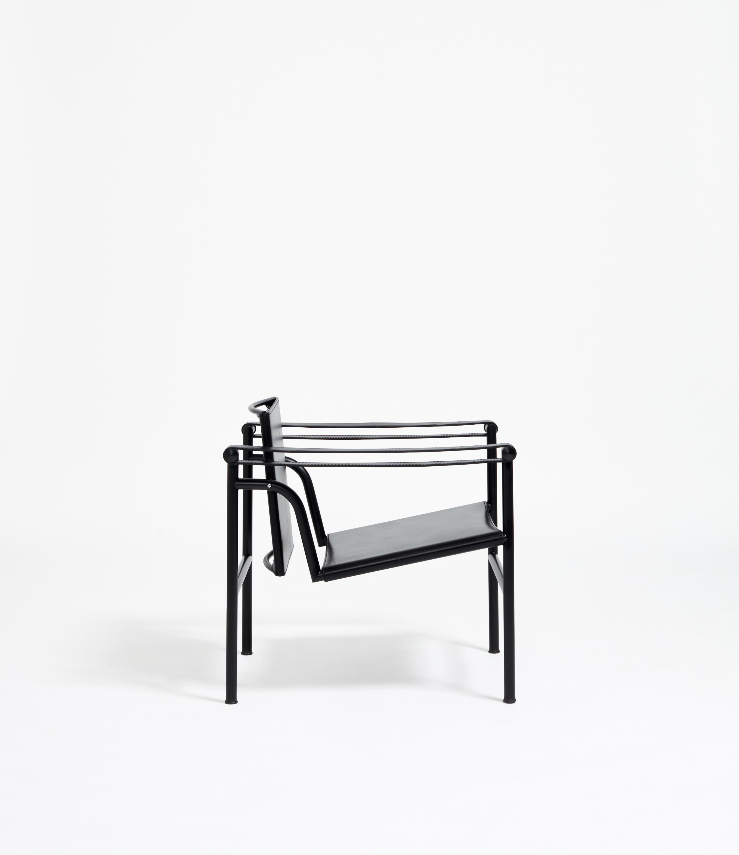 LC1 Villa Church Armchair (with Pierre Jeanneret & Charlotte Perriand) for Cassina, Designed in 1928, Polyurethane, leather, steel, 64 x 60 x 65 cm