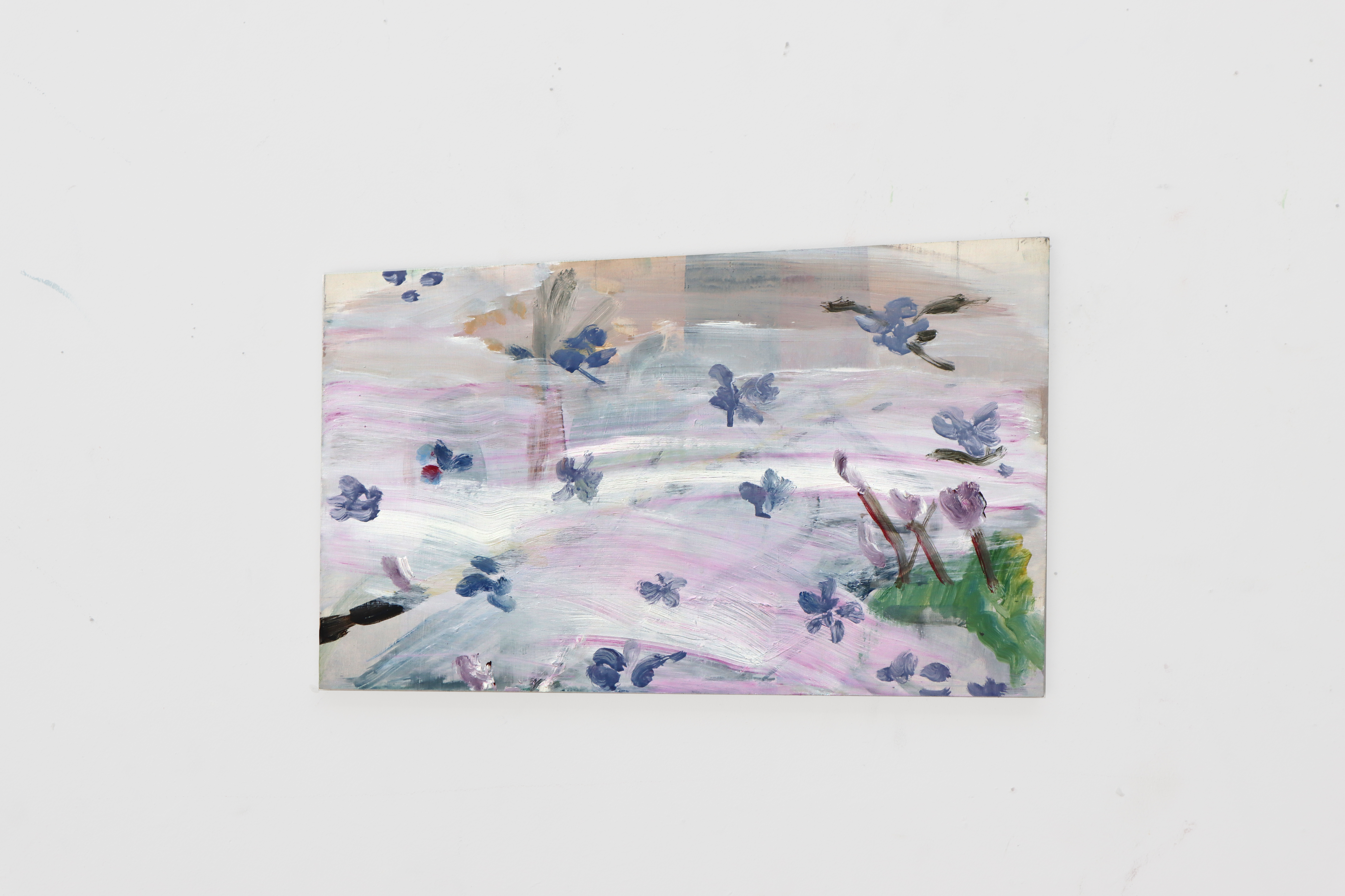 Afterimage, water soluble paint on panel, 40 cm x 23 cm - 25.5 cm, 2023