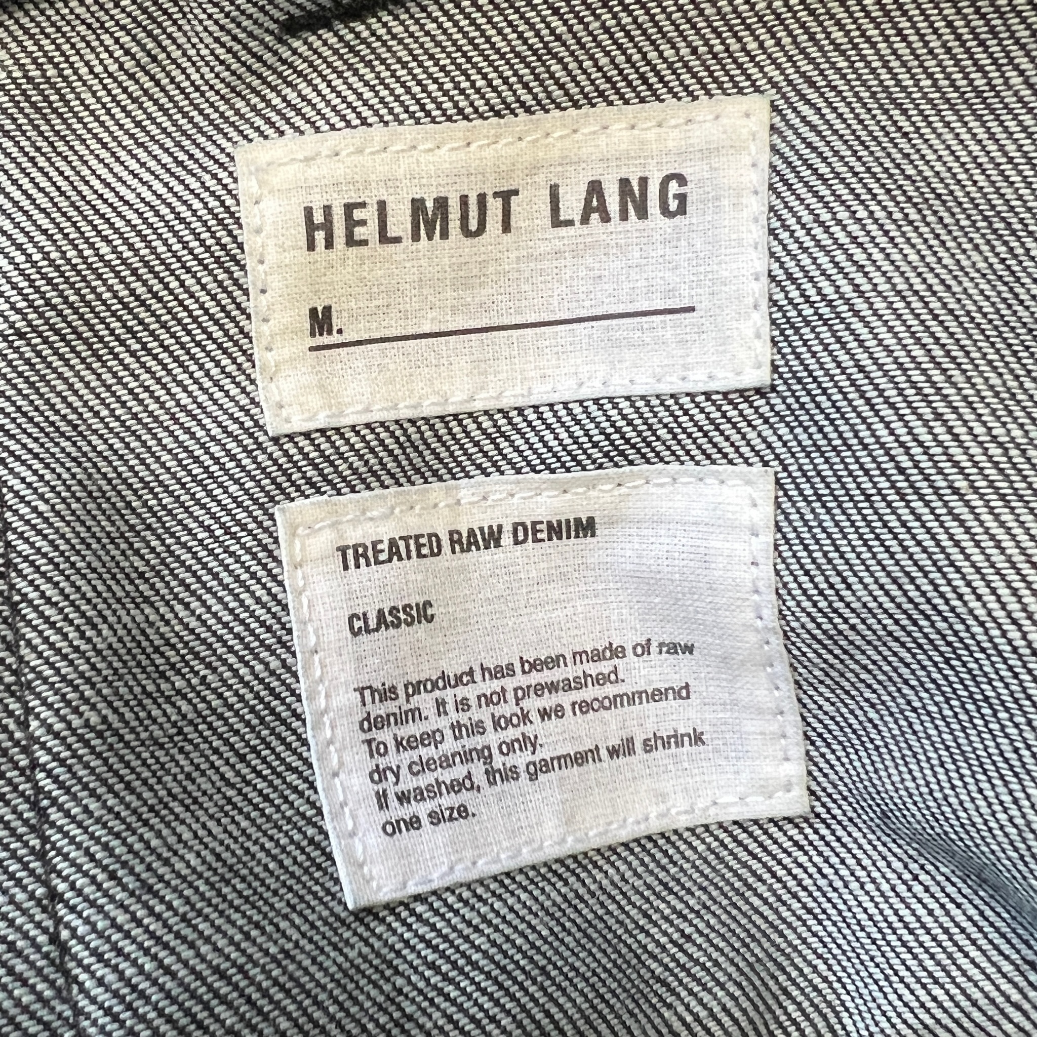 Helmut Lang, S/S 2003 Inside-out Indigo Raw Denim Jeans - La