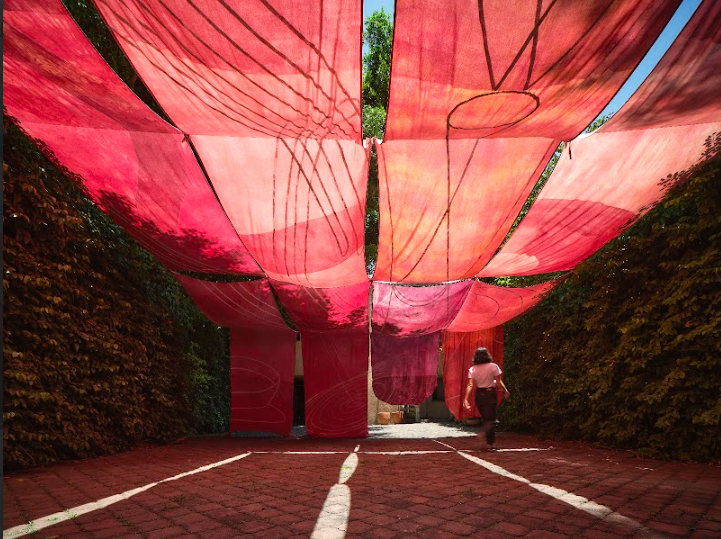Installation view of Manta de Cielo, 2022 at JOHS Gallery, Mexico City, April, 2022 Photo courtesy of JOHS Gallery and the artists Photo by Sergio López