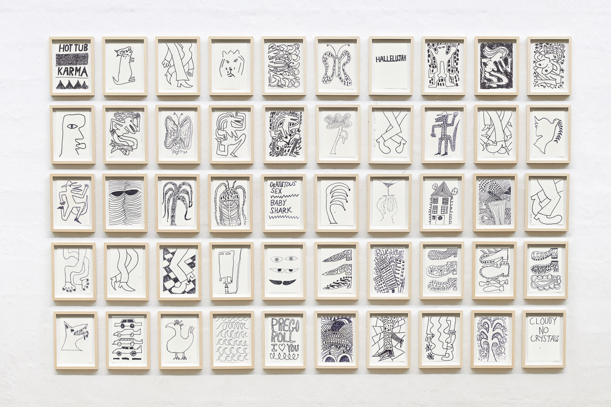 Cloudy, 2020. marker on paper. each 26cm x 18cm