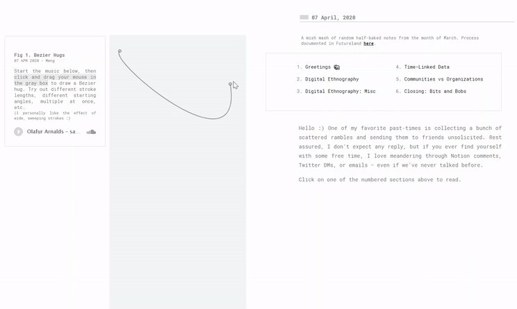 Code art from first letter, some strokes lightly falling down.