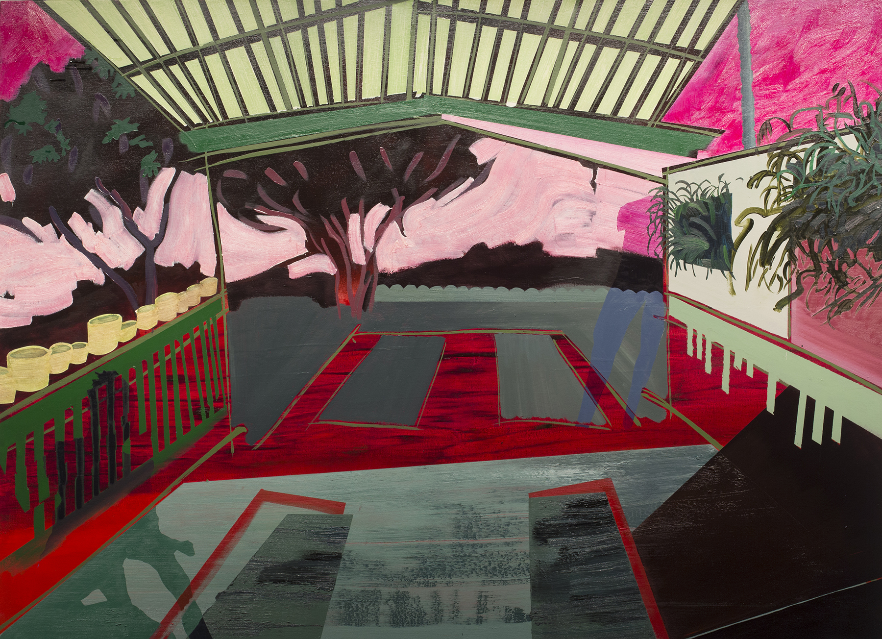  Long Branch, Oil and acrylic on canvas, 43"x60" 2016