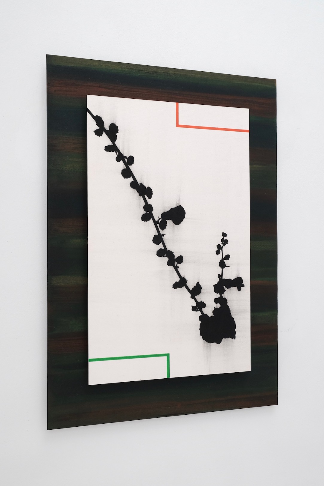 Untitled 2019, acrylic on paper/aluminium, 52 x 36 cm