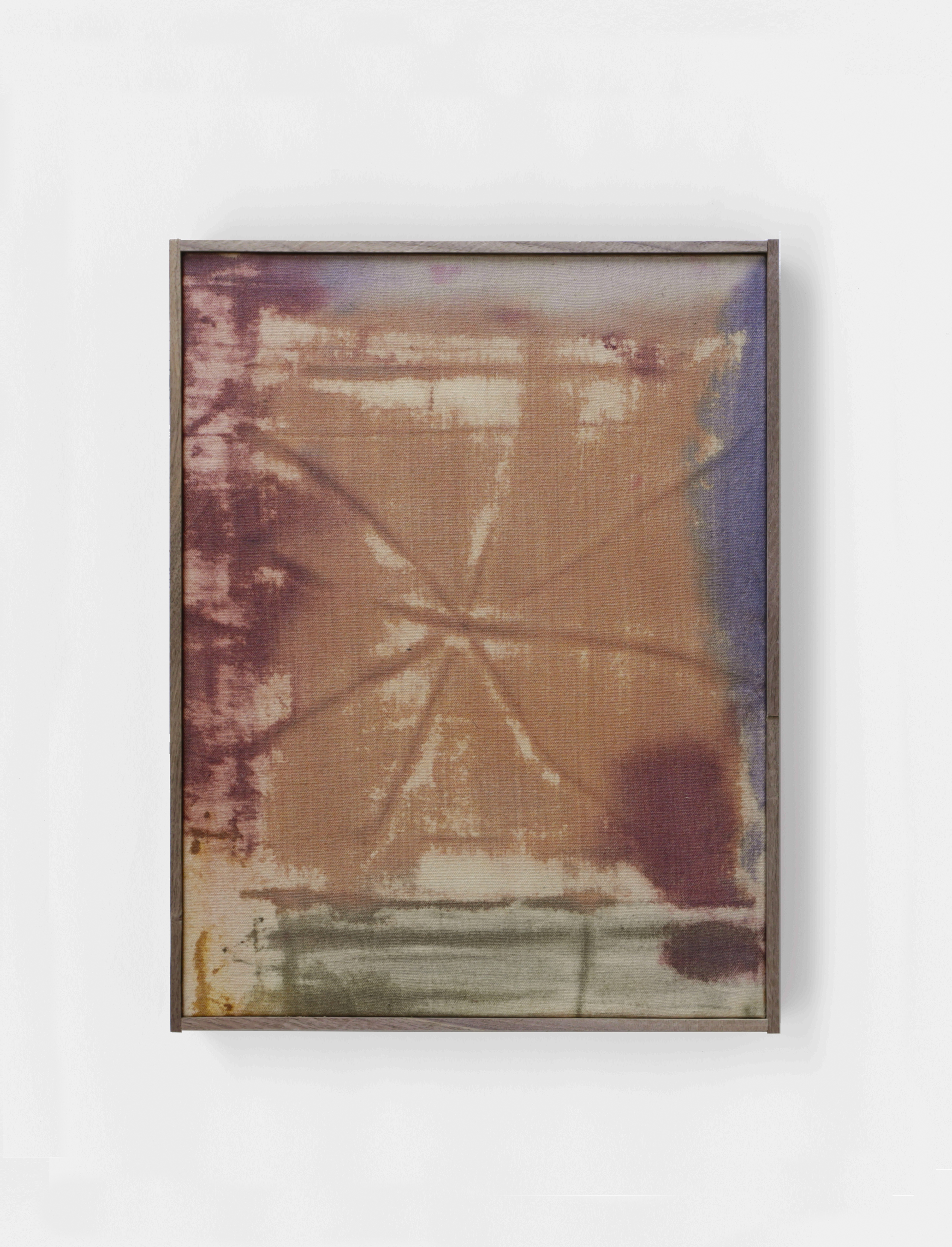 S05 (Orange Star Dye), 17.5 x 13.5, 1/4" walnut artist frame, $125/wk