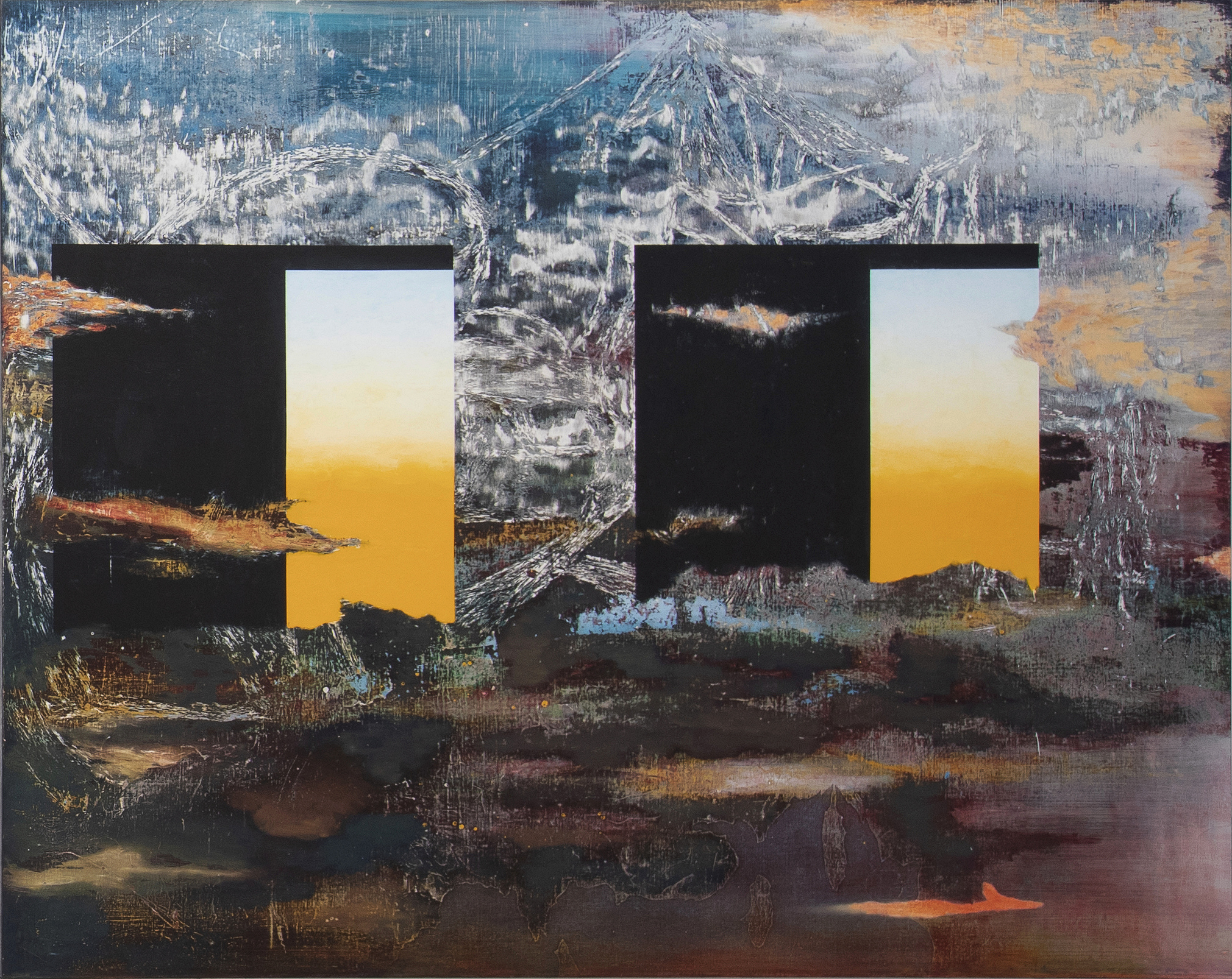 Windows III, oil on linen, 200x250 cm, 2022